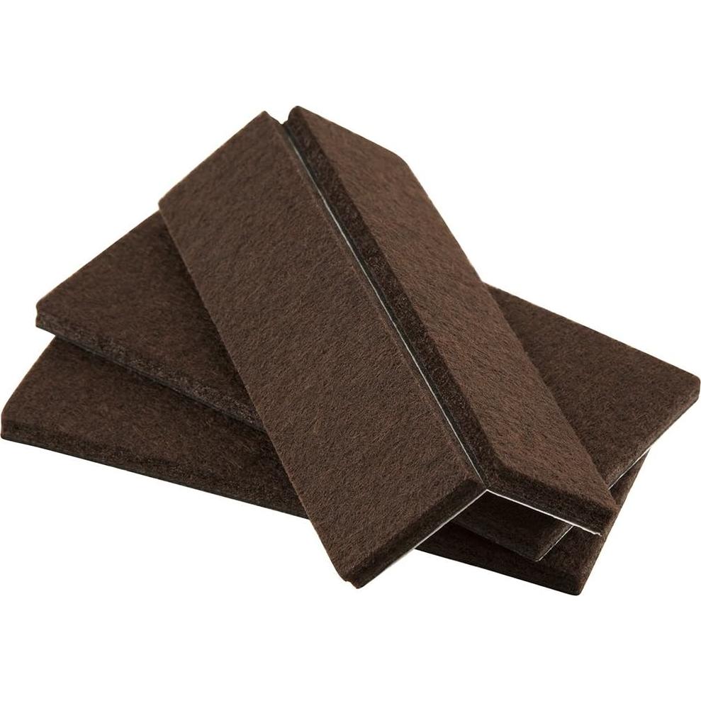 Tiras de Fieltro SoftTouch 2.54 x 10.16 cm Marrón - Paquete de 6