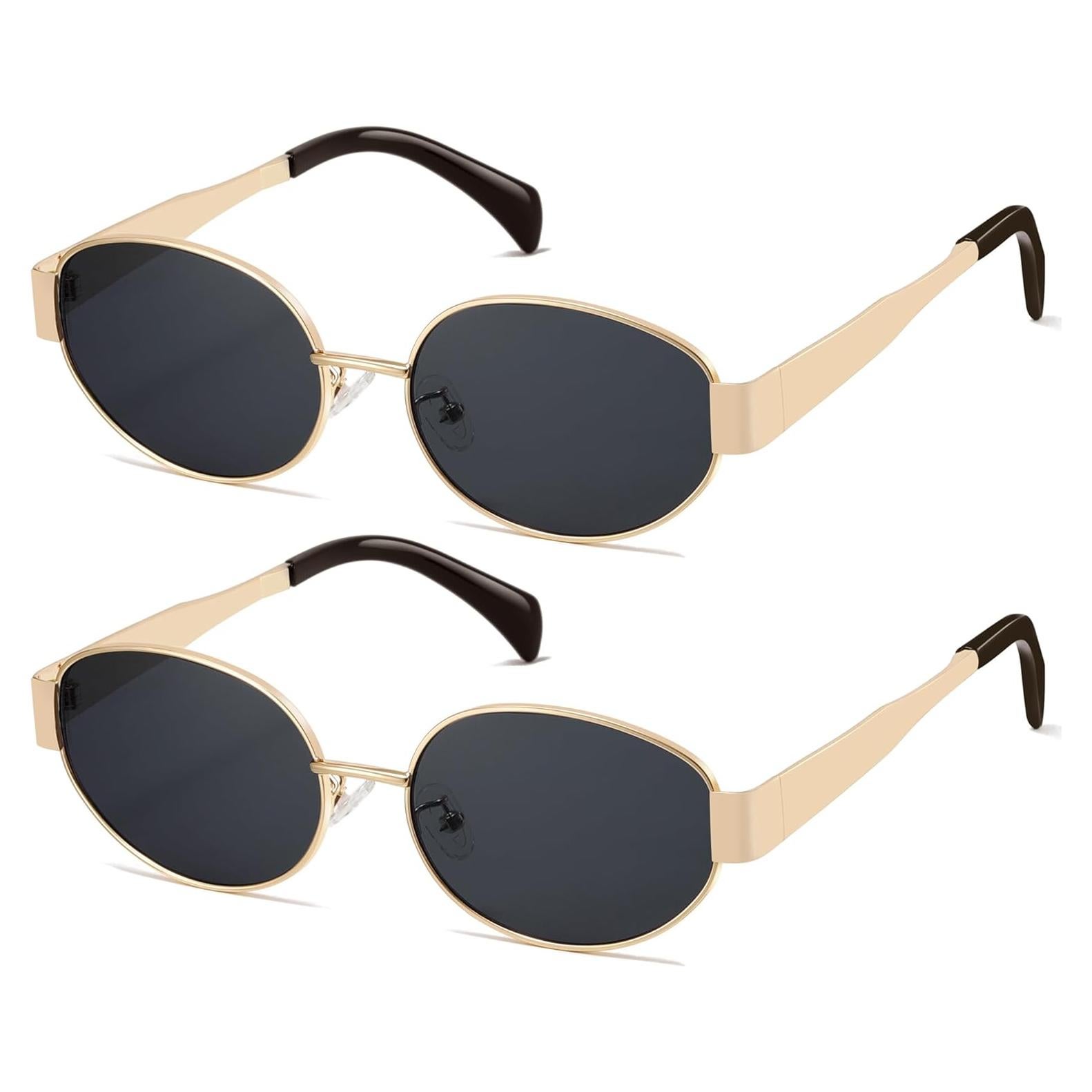 Gafas de sol ovaladas retro UV400 CL2025 para hombres y mujeres