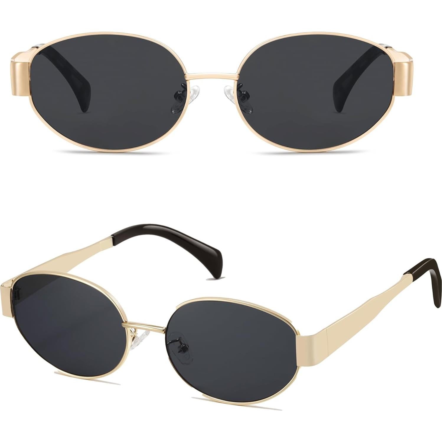 Gafas de sol ovaladas retro UV400 CL2025 para hombres y mujeres