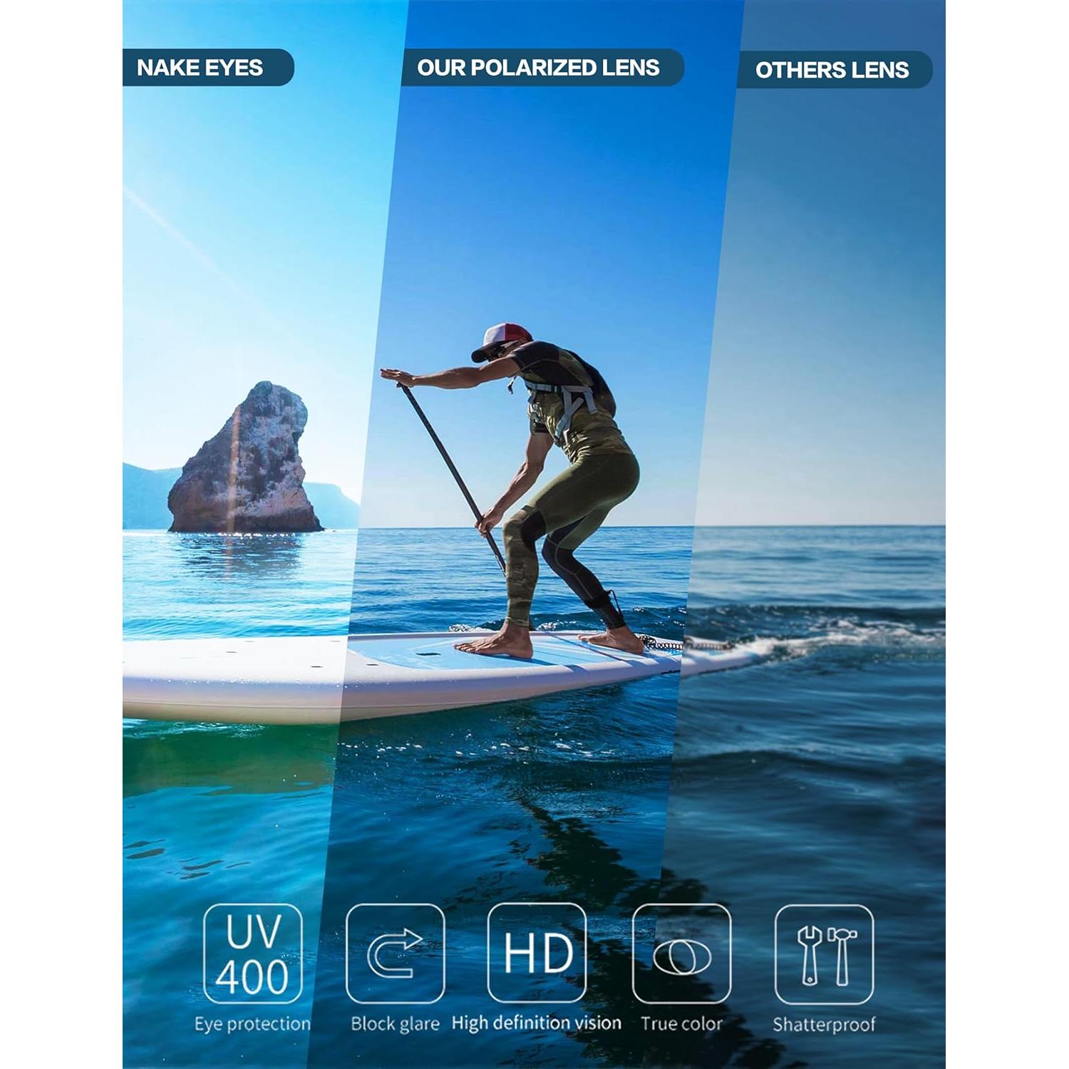 Gafas de sol polarizadas BIRCEN para hombres, ultraligeras UV400