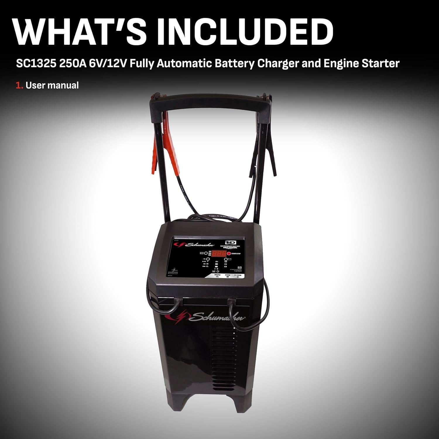 Cargador y Arrancador Schumacher SC1325 4-en-1 250A 6/12V