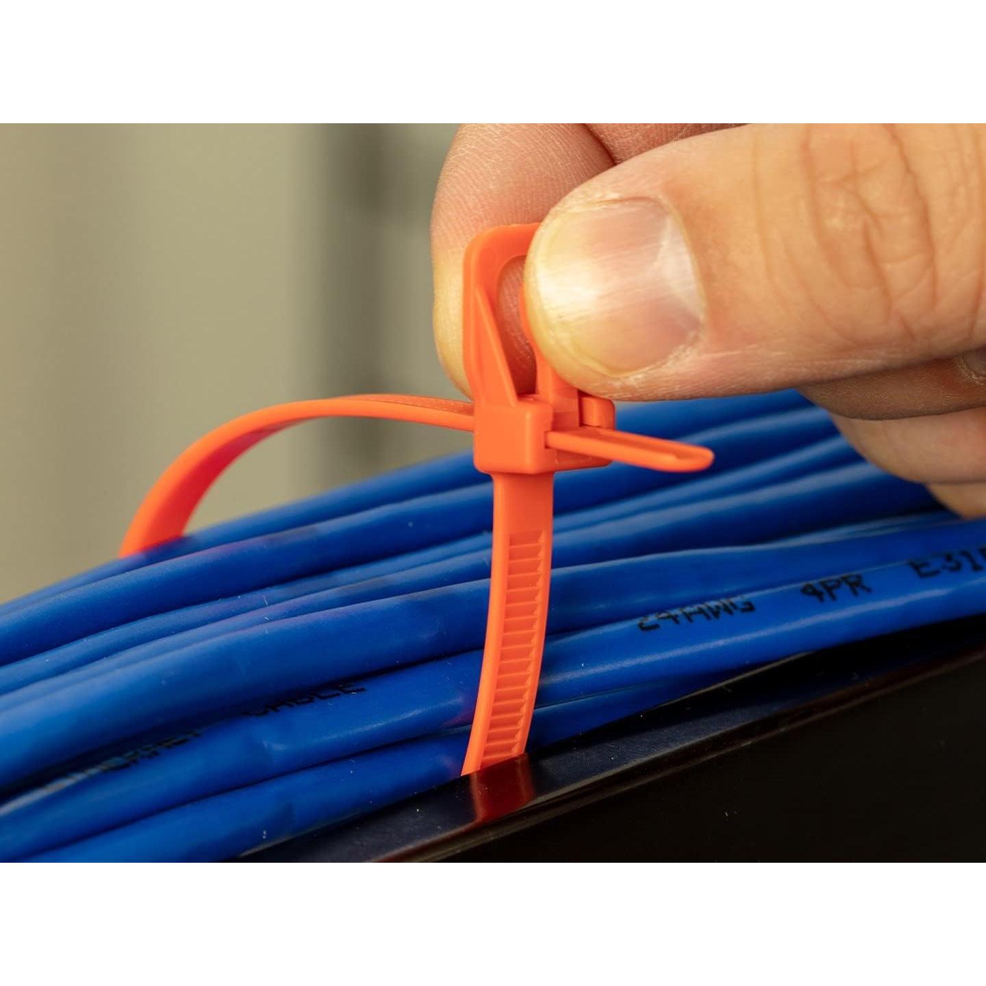 Bridas Reutilizables RETYZ Naranjas Fluorescentes 15.24 cm - 20 Pzas