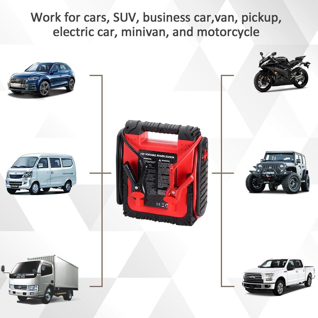 Arrancador de Batería Acetek 1800A 20000mAh 12V con USB