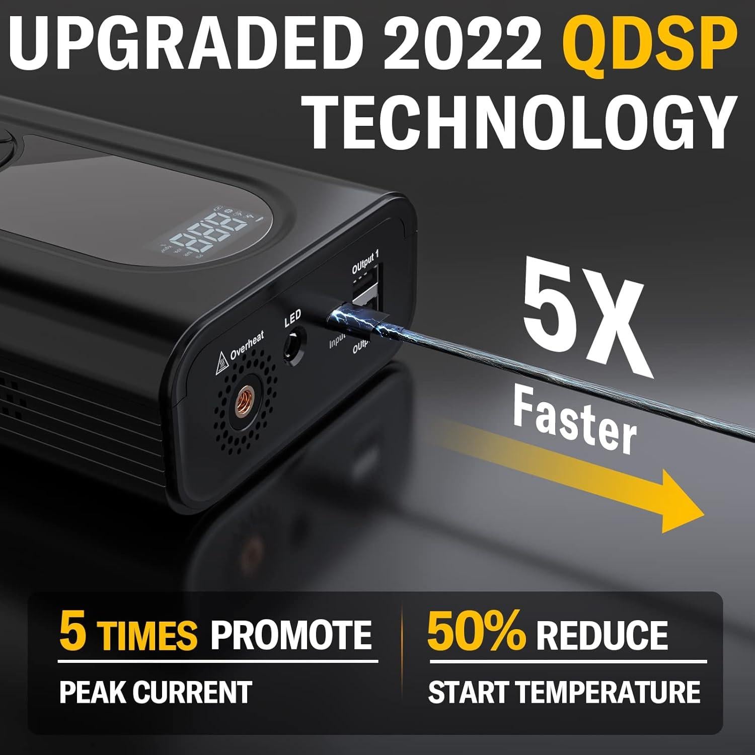 Arrancador de Batería Teluxe TE01 2500A con Compresor 120PSI