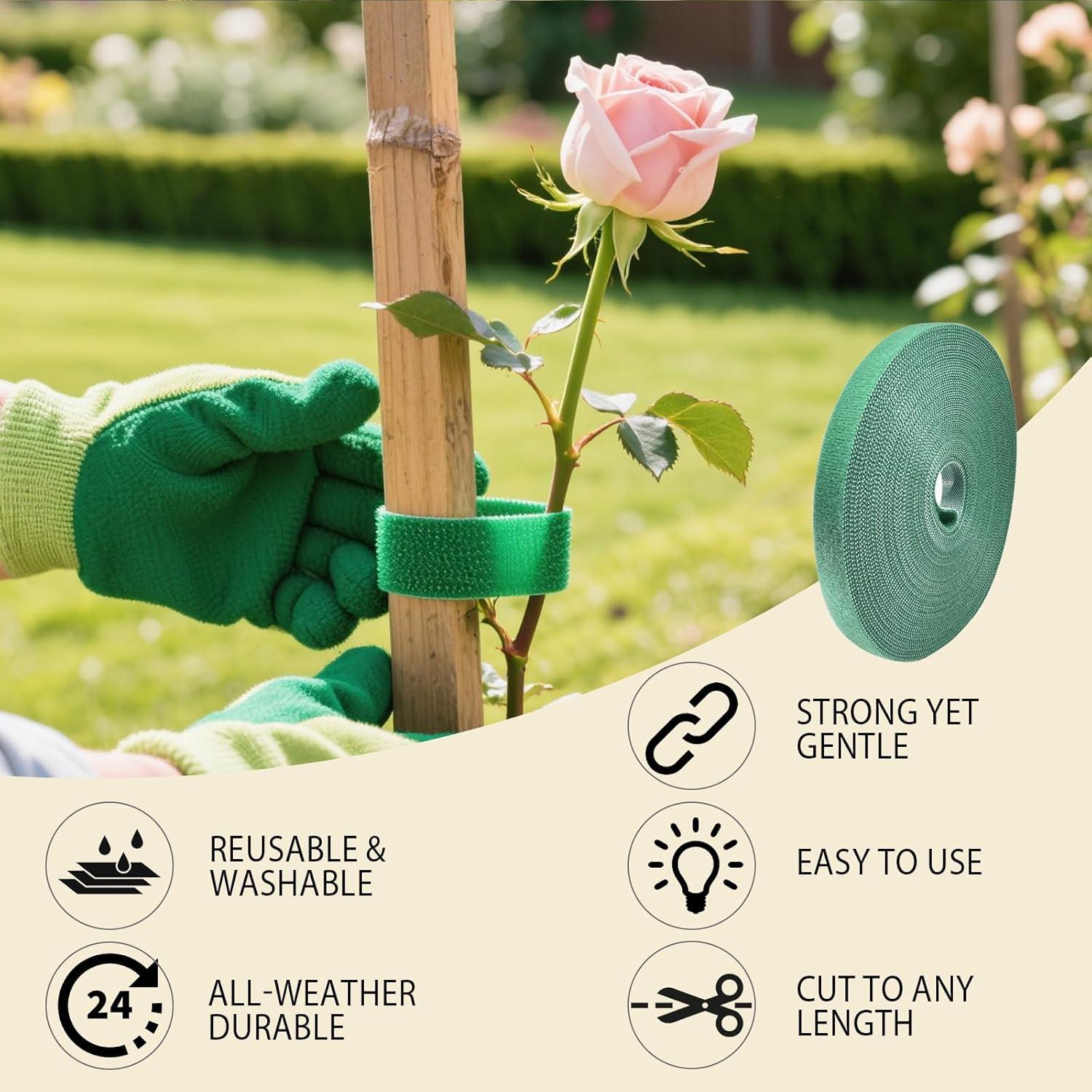 Ataduras Reutilizables MYLTW 15.24m x 1.19cm Nylon Verde