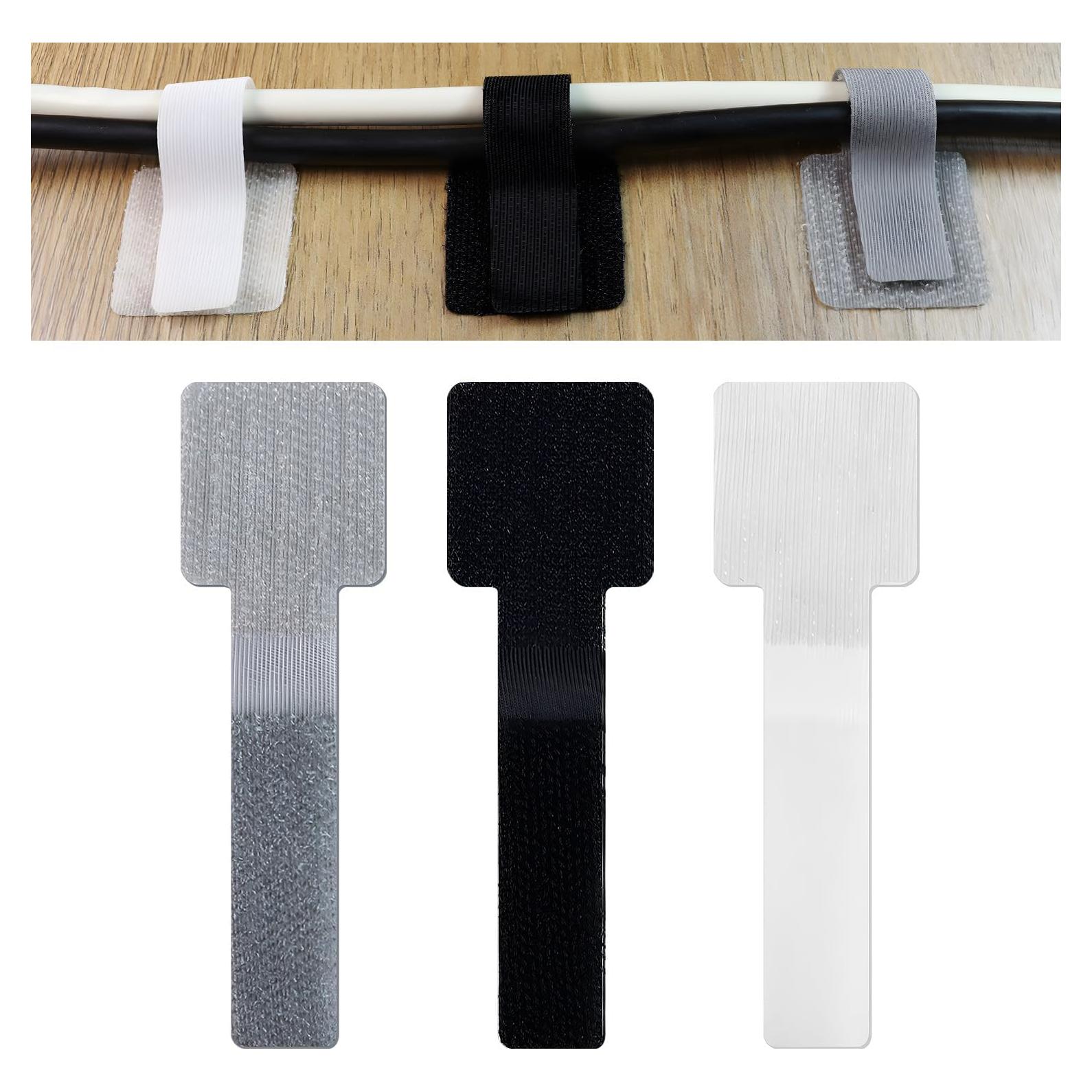 60 Sujetadores Adhesivos de Cable Quadafy - Organizador Nylon