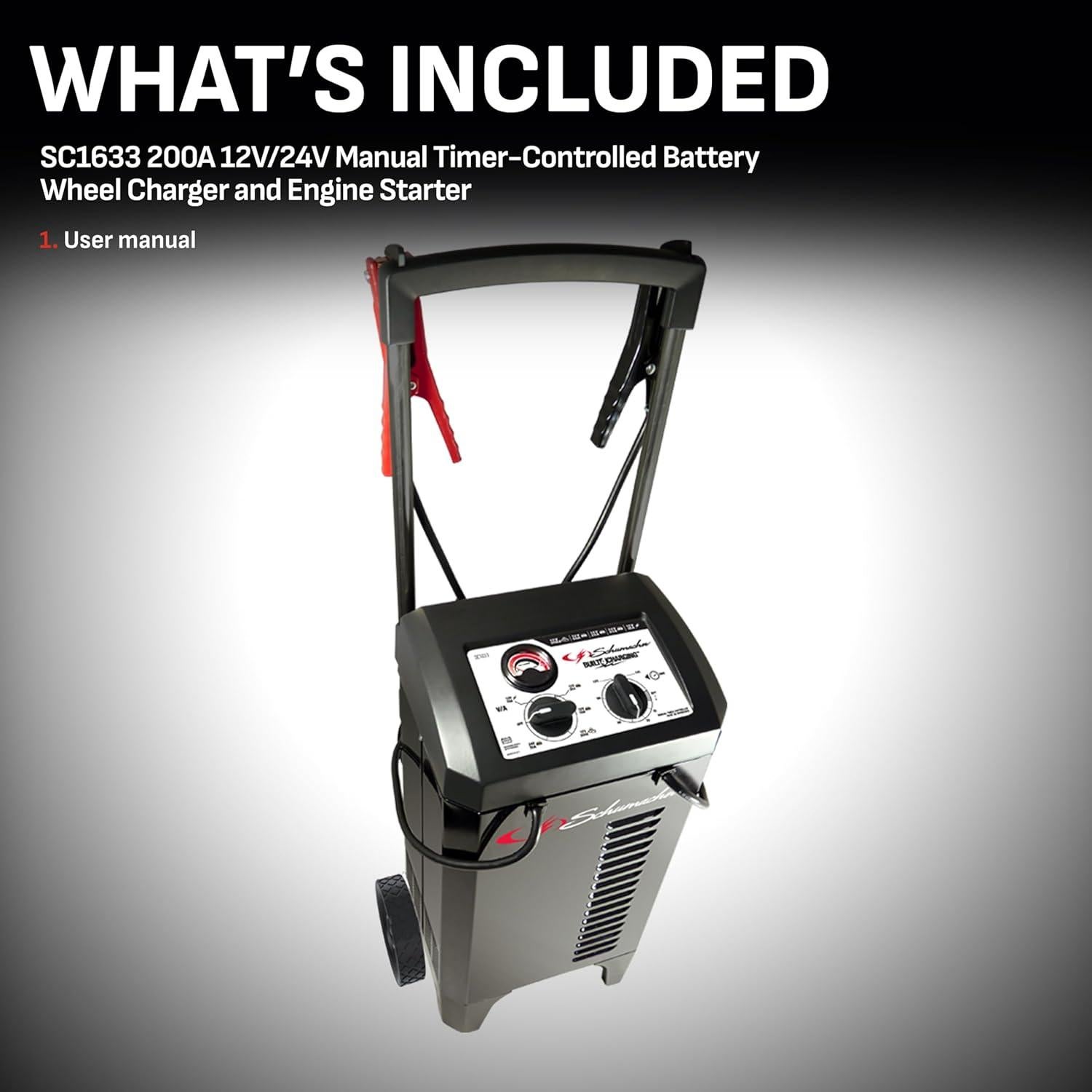 Cargador y Arrancador de Batería Schumacher SC1633 200A 12/24V