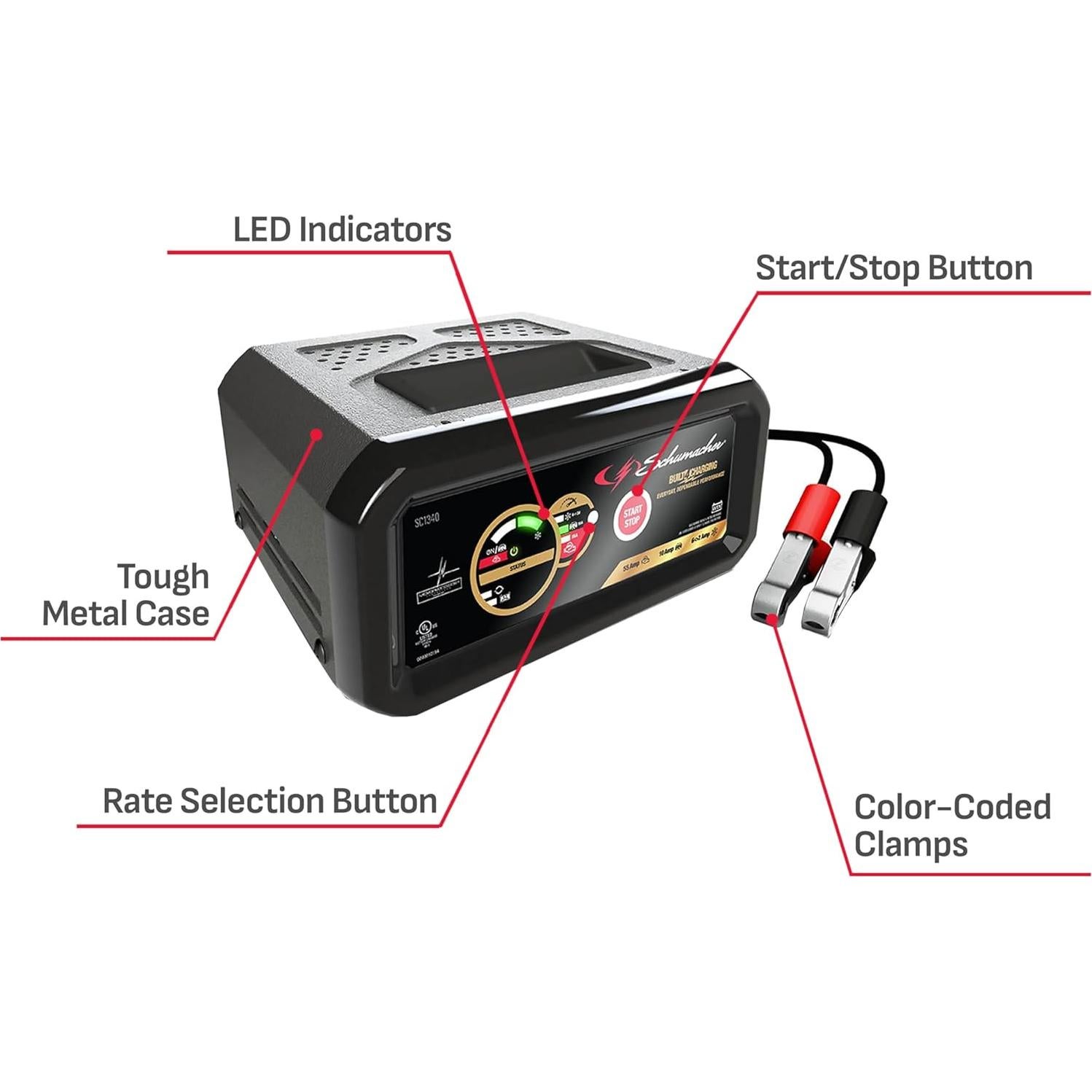 Cargador y Arrancador Schumacher SC1340 4 en 1 55A 12V