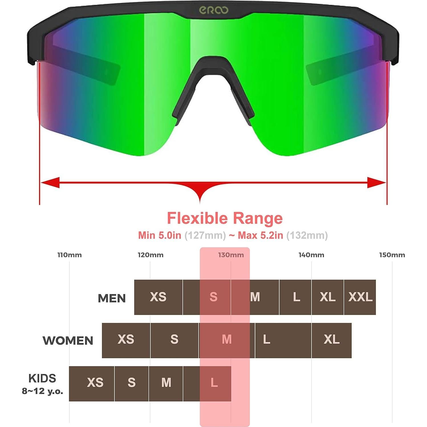 Gafas de Sol Deportivas ER00 F24f Negras para Mujeres