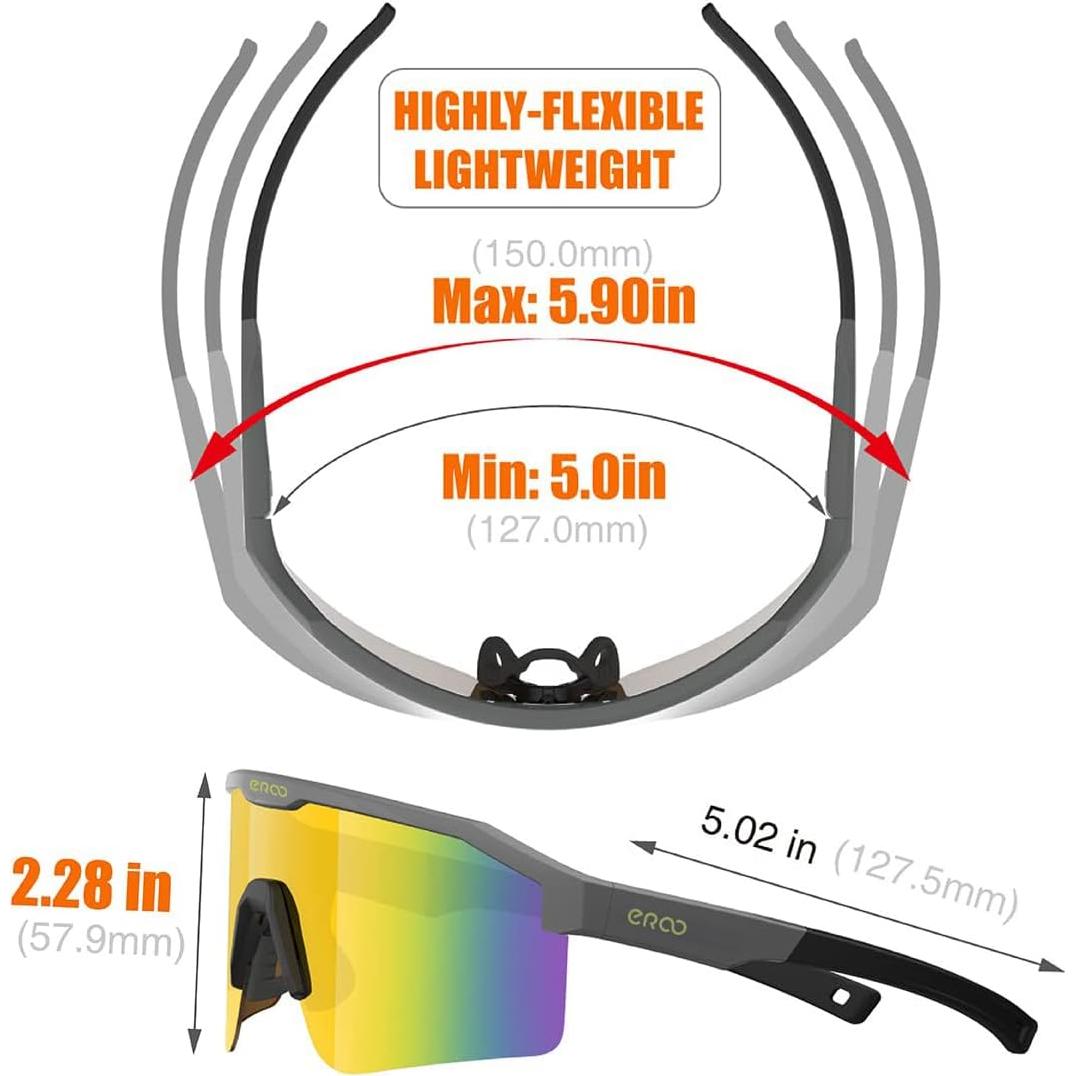 Gafas de Sol Deportivas ER00 F24f Gris Mate para Mujeres