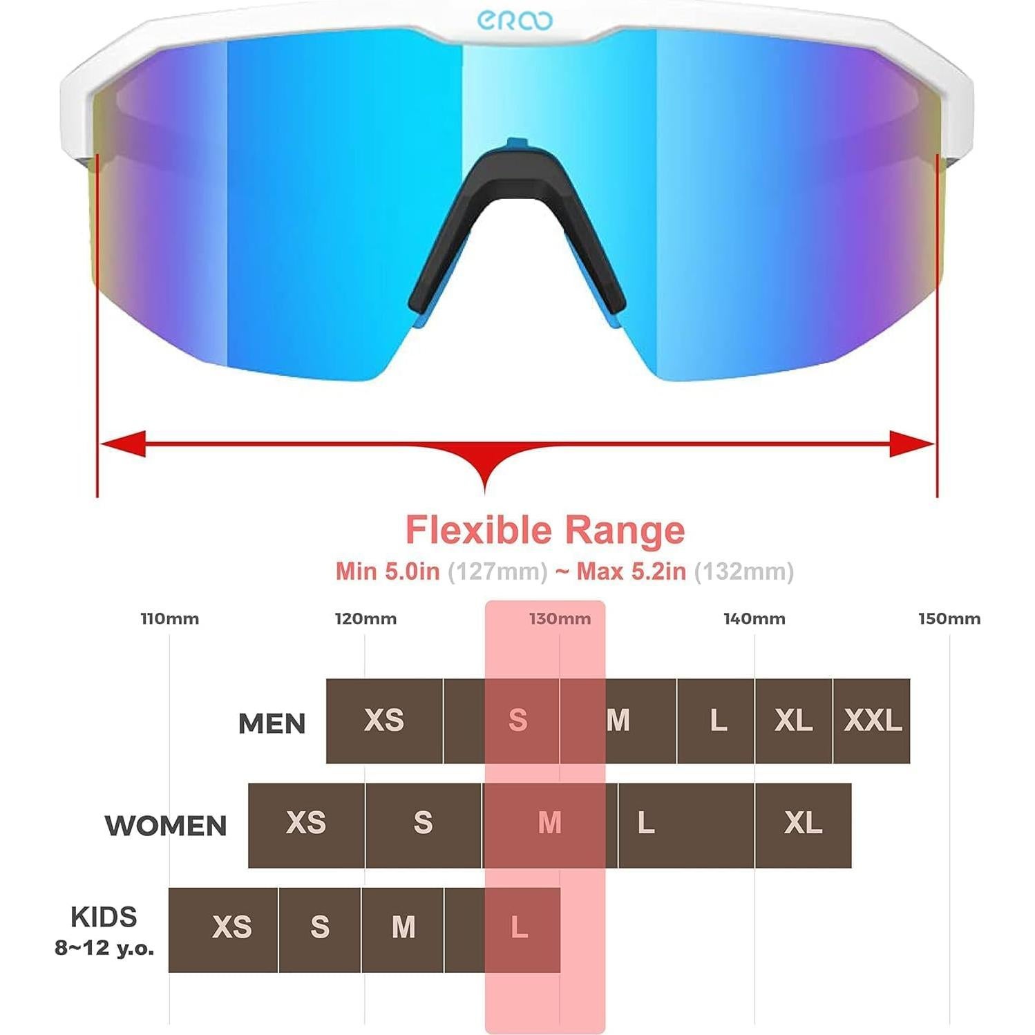 Gafas de Sol Deportivas ER00 F24d para Rostros Pequeños