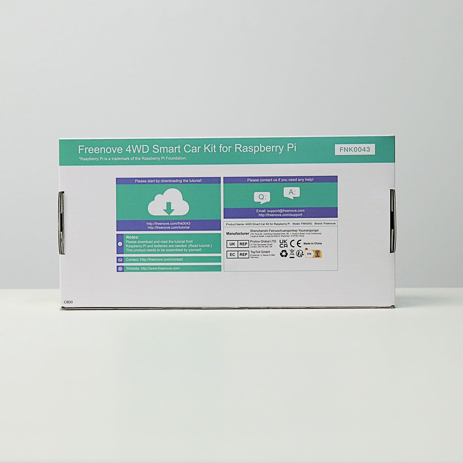 Freenove Kit Coche Inteligente 4WD para Raspberry Pi 21x15x12.5cm