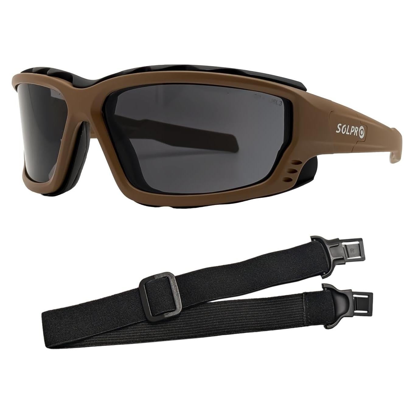 Gafas de Sol de Seguridad Antiempañante Marrón con Lentes Humo