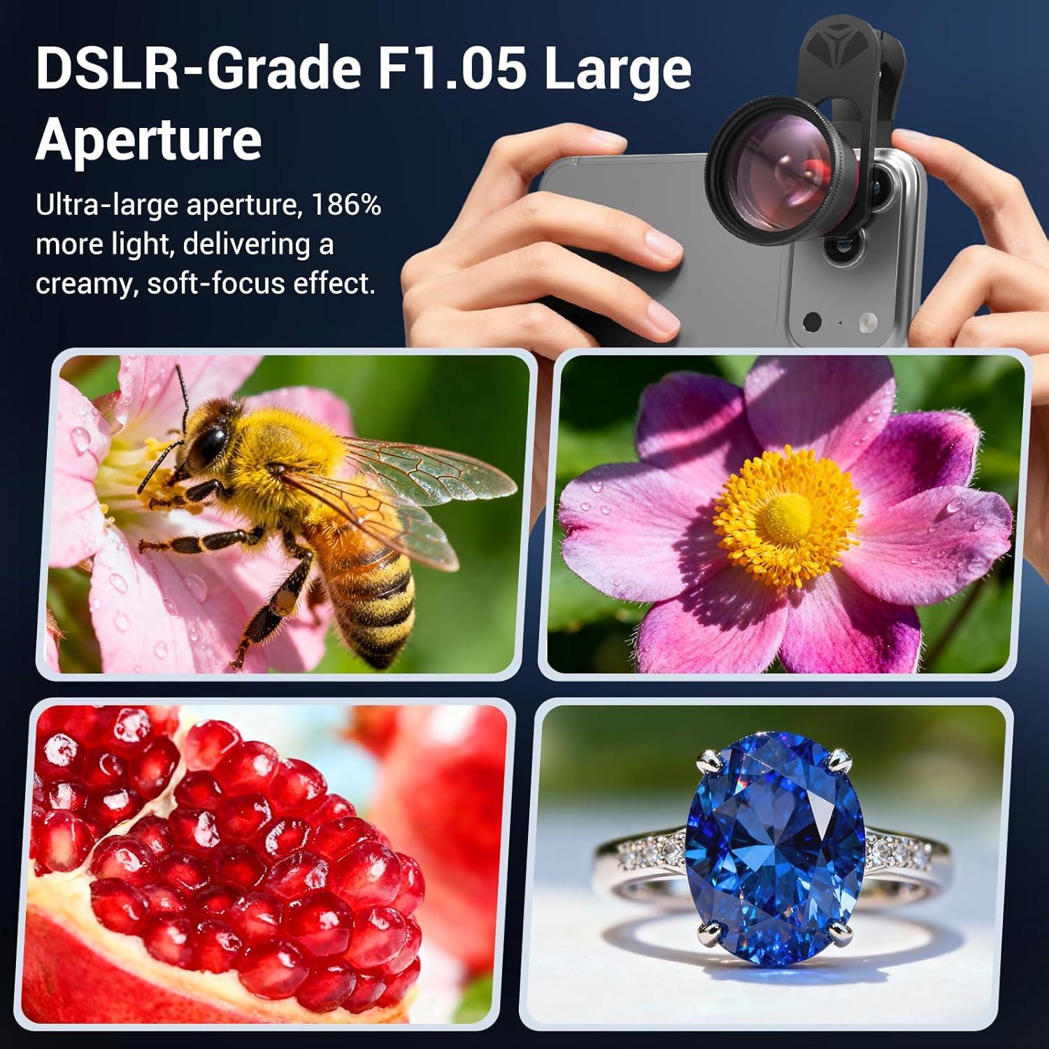 Kit Lente Macro 35X Akanabi para Smartphone con Filtro CPL