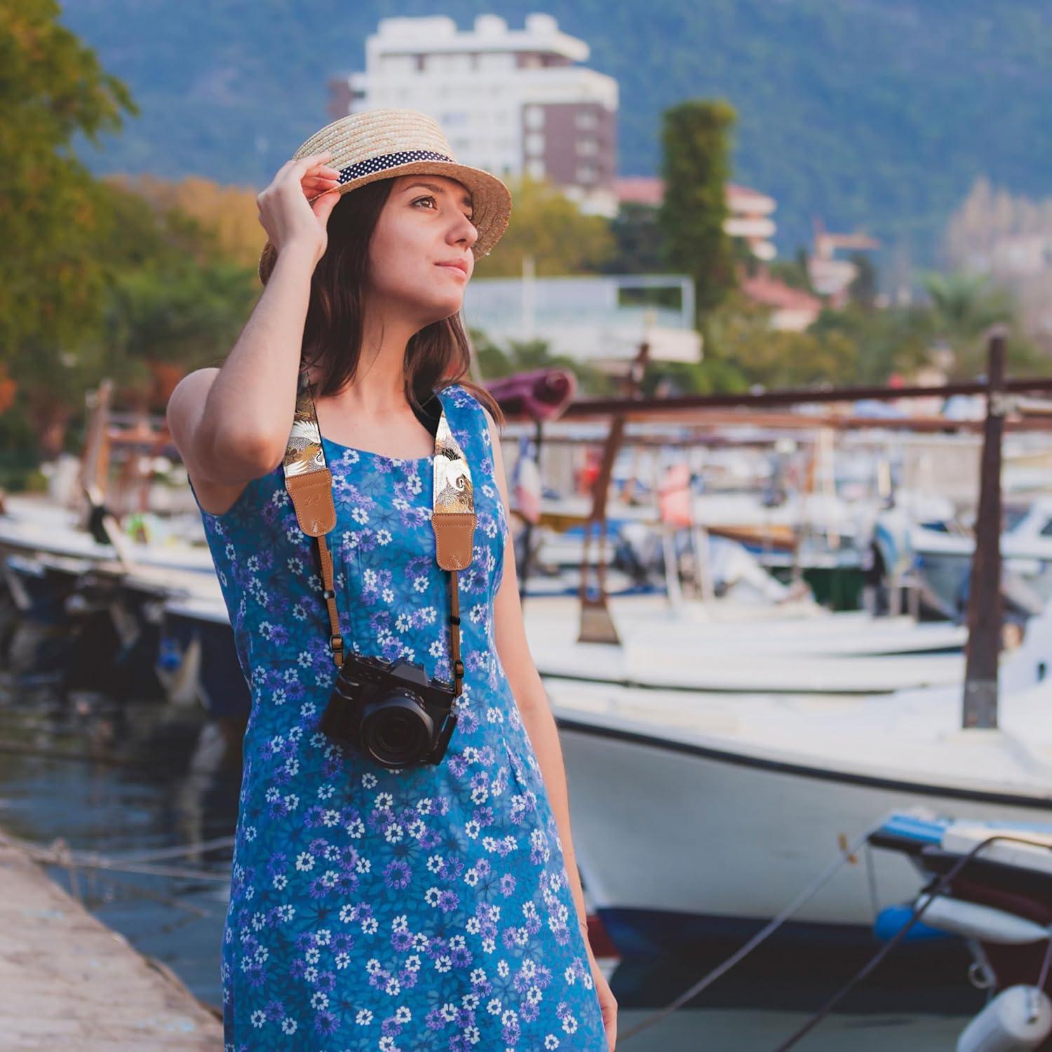 Correa de cámara Padwa Lifestyle Grulla Azul 2" Ajustable