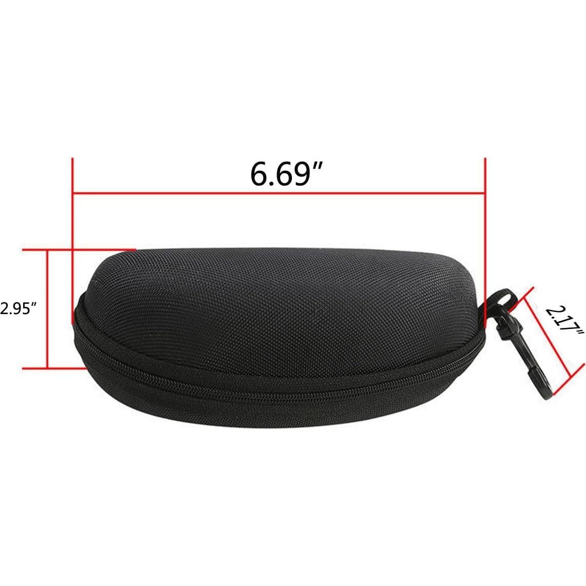 Estuche Duro Impermeable para Gafas de Sol Negro 17x7.5cm