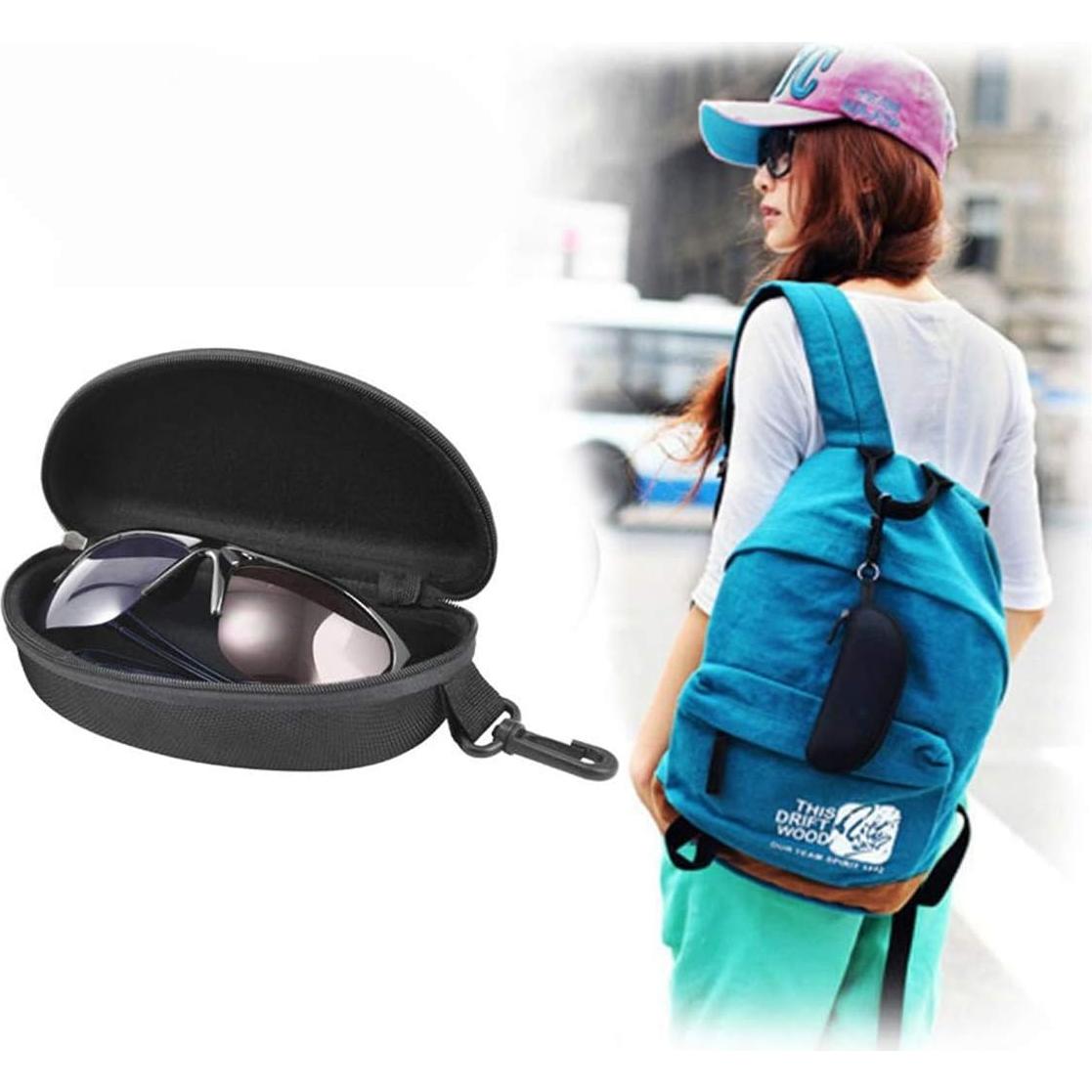 Estuche Duro Impermeable para Gafas de Sol Negro 17x7.5cm