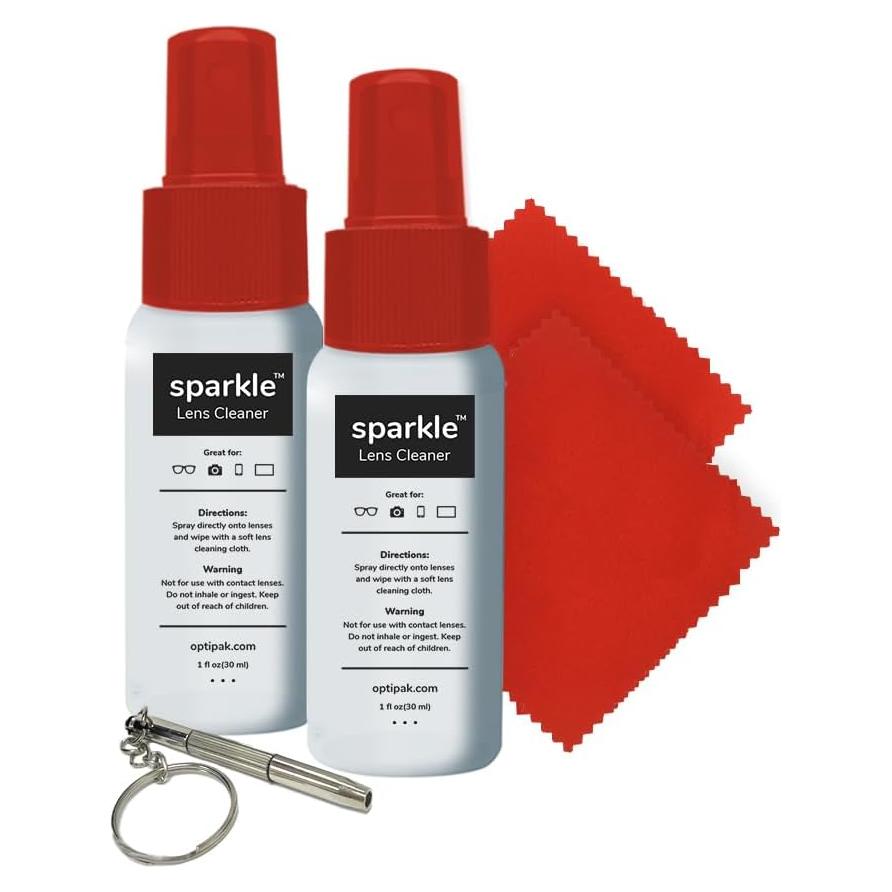 Kit de Limpieza de Lentes OPTIPAK - 2 Spray 29ml + 2 Paños