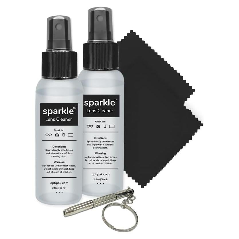 Kit de Limpieza de Lentes OPTIPAK - 2x59ml Spray + Paños