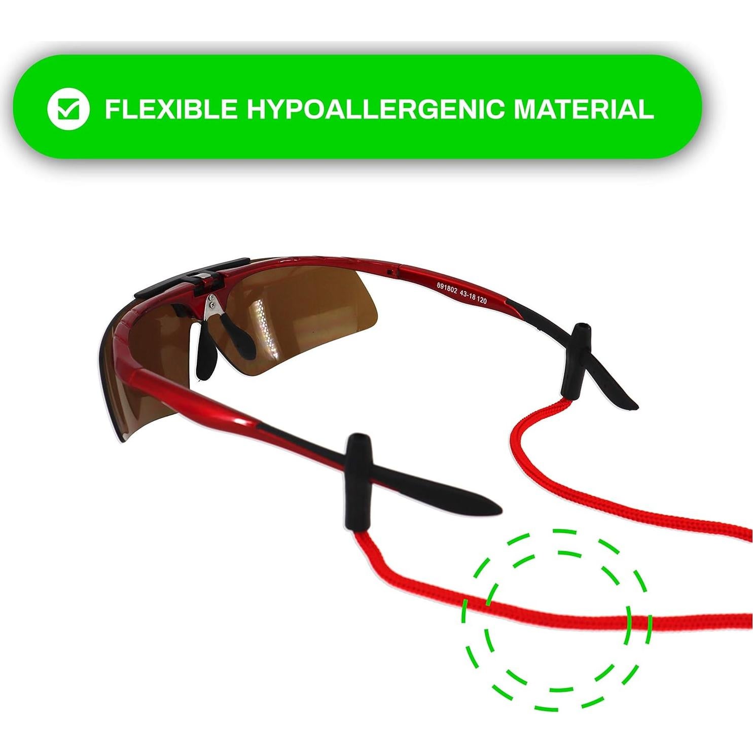 Retenedor de Gafas Sports Vision 4 Piezas Hipoalergénico