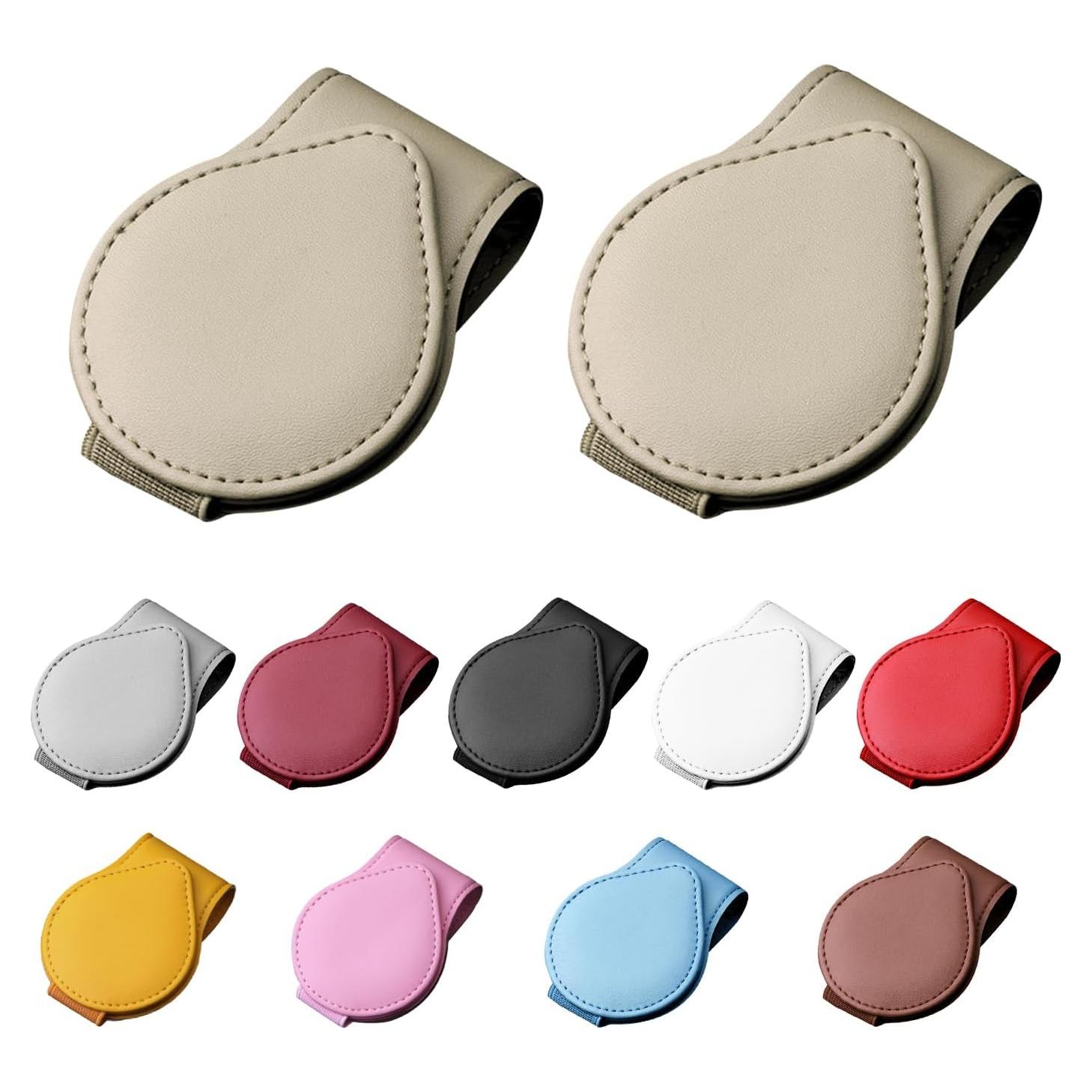 Soporte de Gafas para Visera de Coche Sylvil 2 Pcs Beige