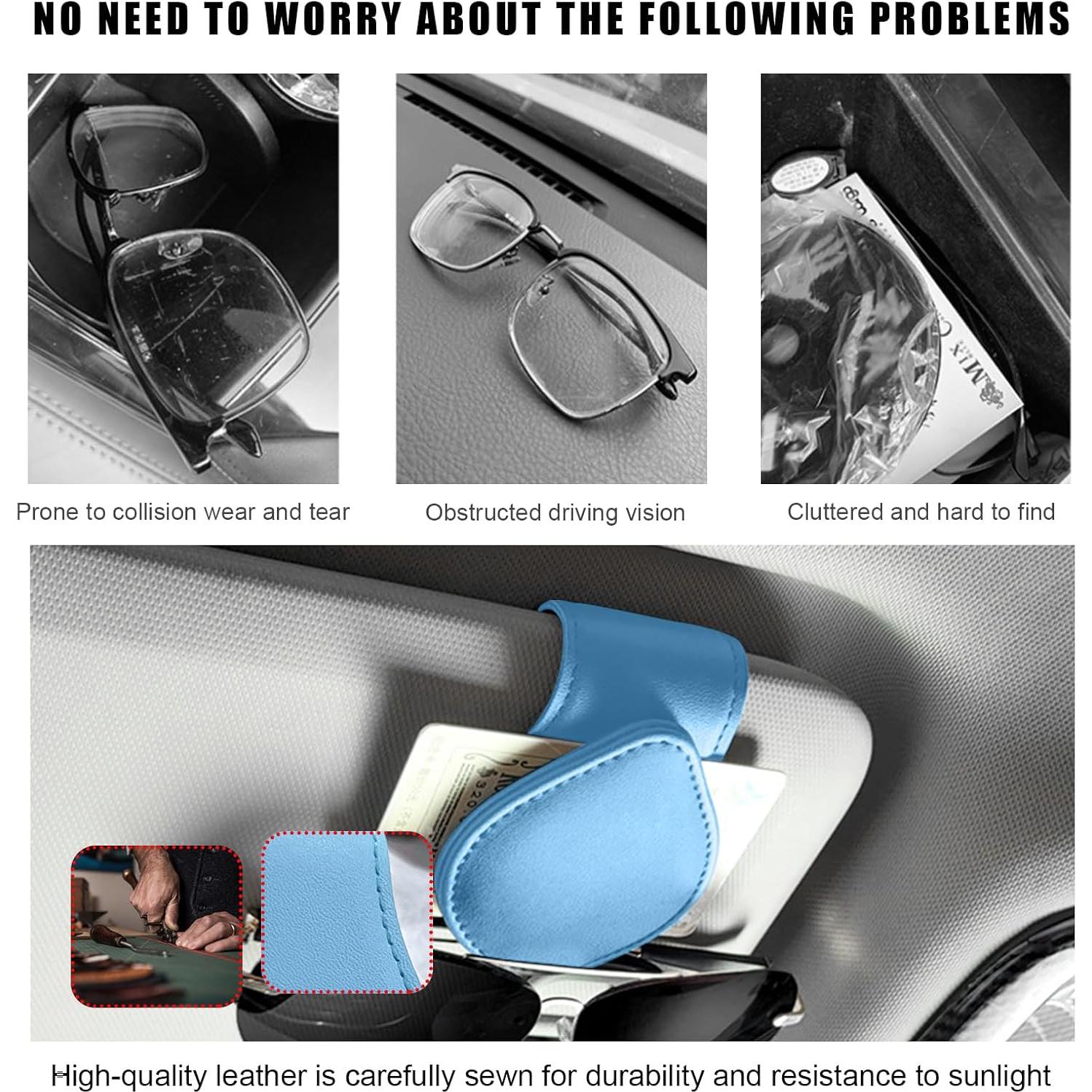 Soporte de Gafas Sylvil 2 PCS Magnético para Coche Azul