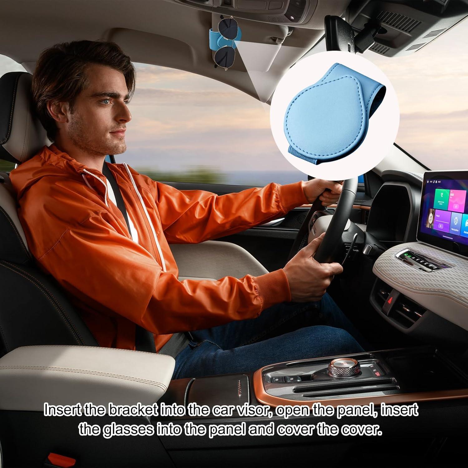 Soporte de Gafas Sylvil 2 PCS Magnético para Coche Azul