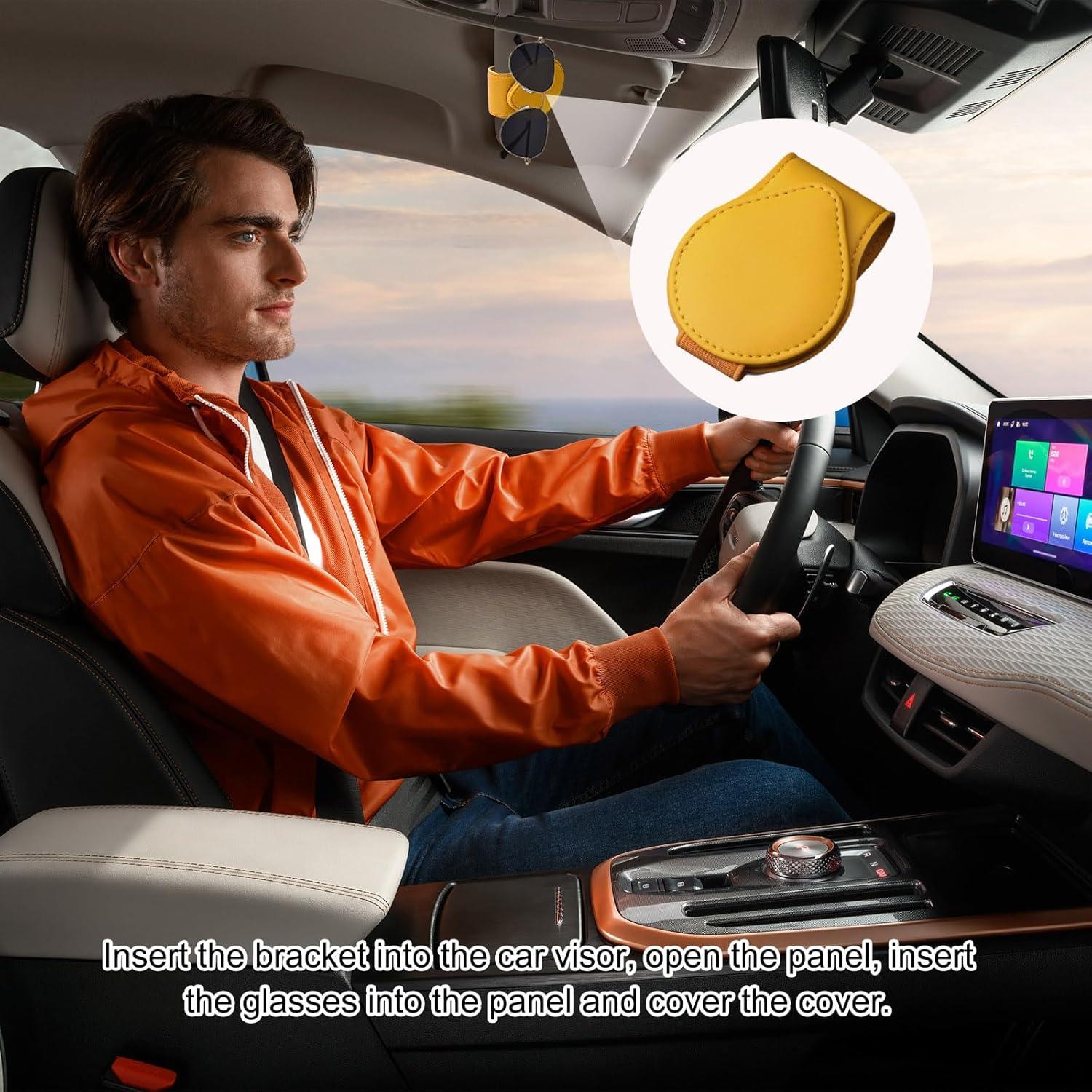 Soporte de Gafas de Sol Sylvil 2 PCS Magnético Amarillo