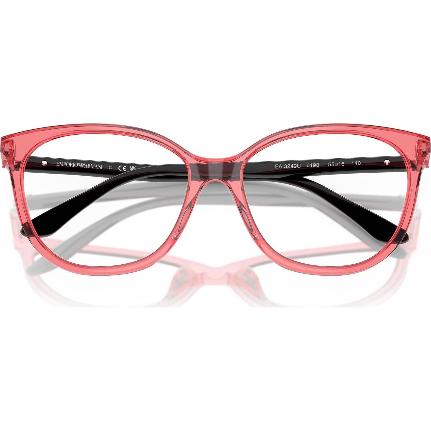Gafas de Prescripción Emporio Armani EA3249U Cat Eye Rojo