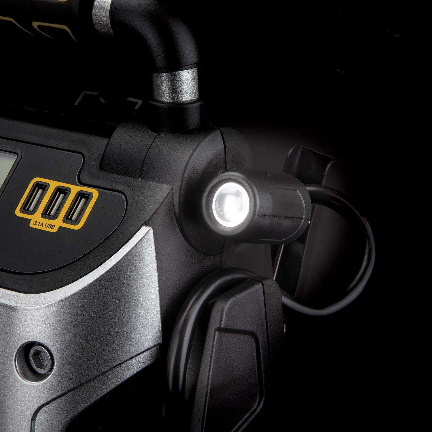 Arrancador STANLEY J5C09D 1200A Pico + Compresor 120 PSI