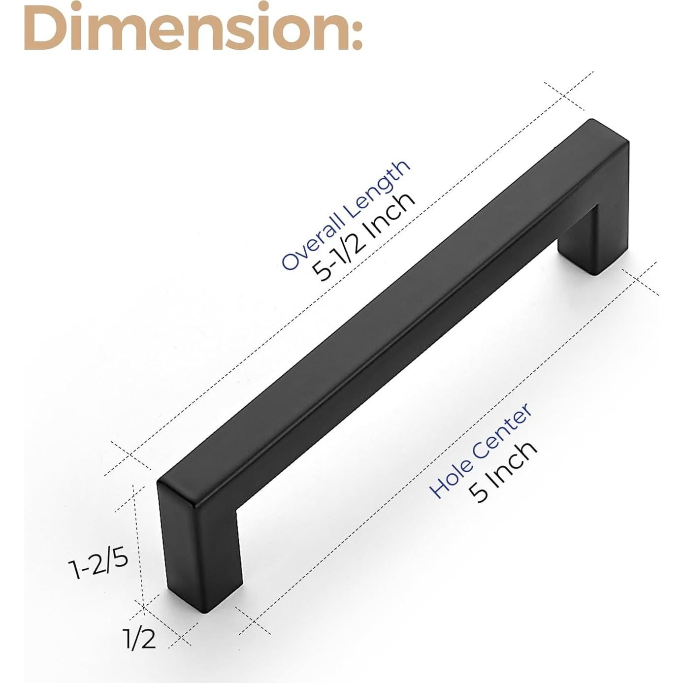 Tiradores de Cocina Ravinte 30 Unidades 13.97 cm Negro Mate