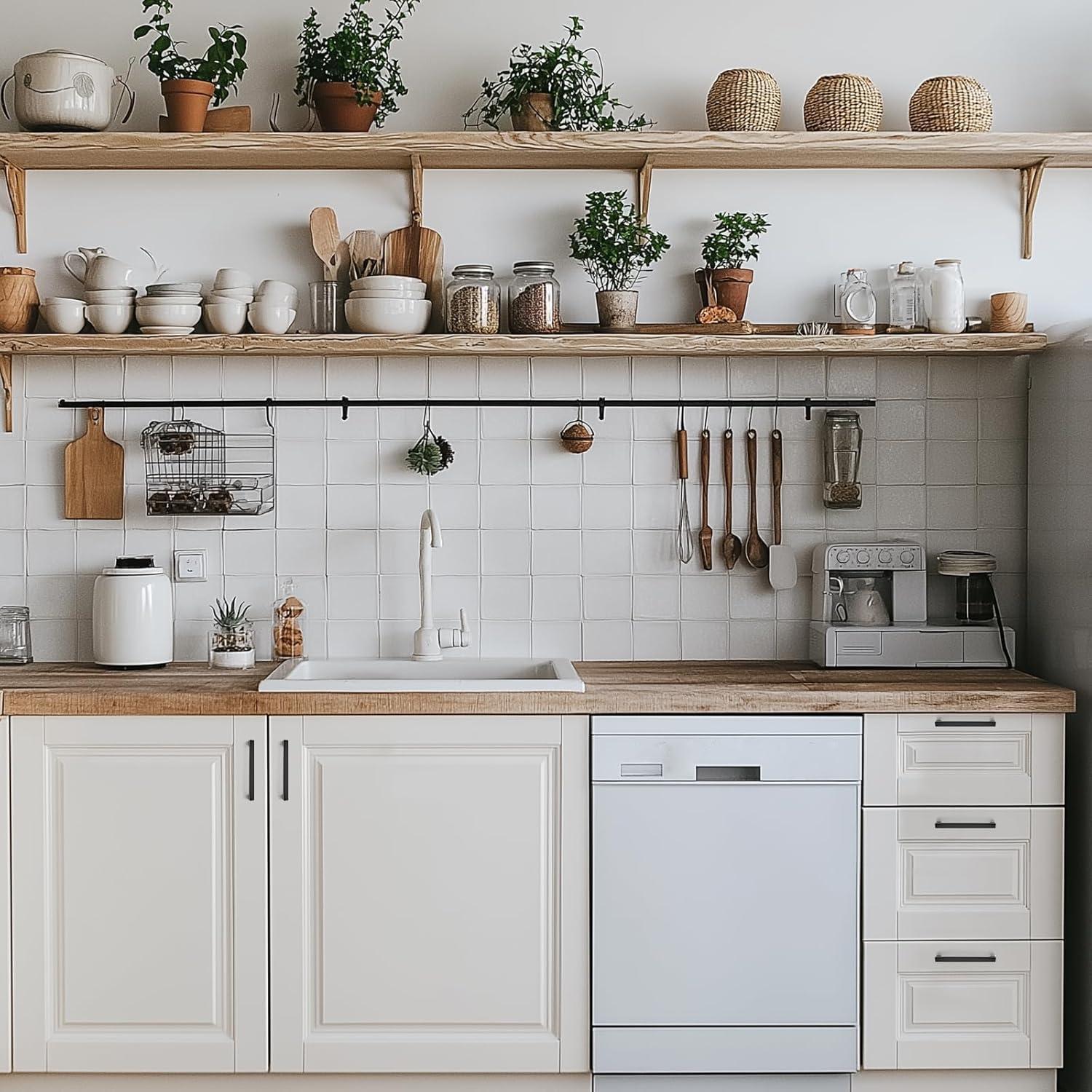 Tiradores de Cocina Ravinte 30 Unidades 13.97 cm Negro Mate