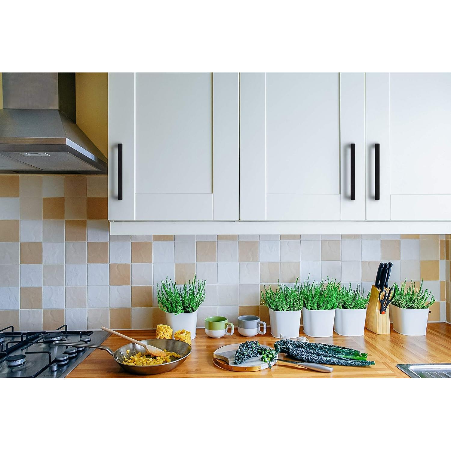 Tiradores de Cocina Ravinte 30 Unidades 13.97 cm Negro Mate