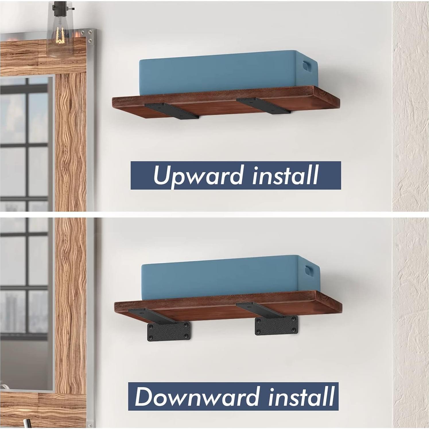 Soportes de Estante Flotante Starunder 10" Negro - 6 Paquetes