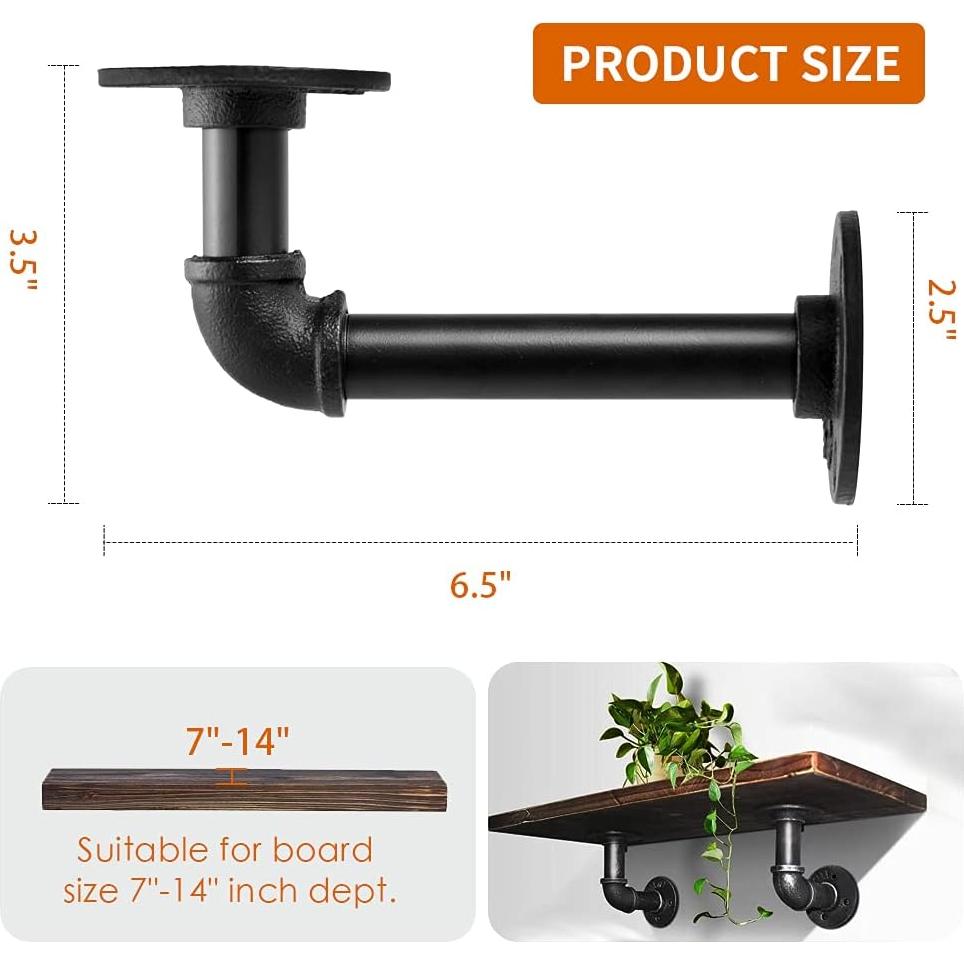 Soportes de Estante de Tubo Industrial Janyang 6 Pcs 54.43 kg
