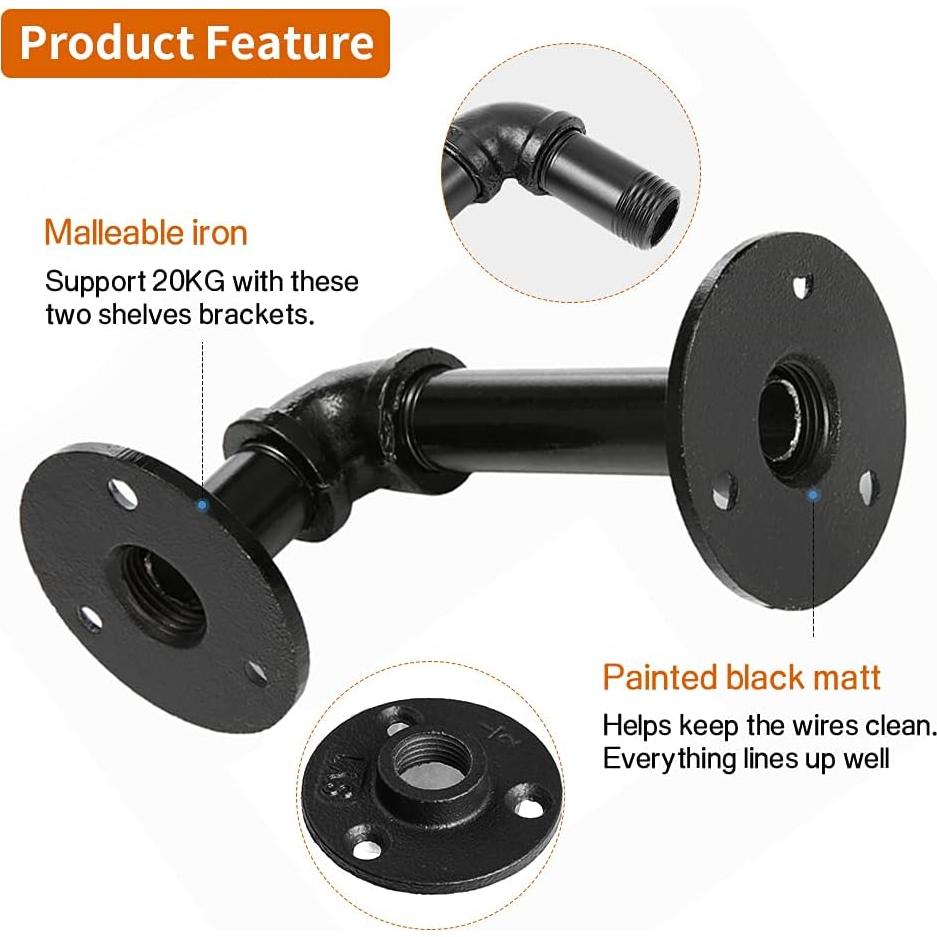 Soportes de Estante de Tubo Industrial Janyang 6 Pcs 54.43 kg