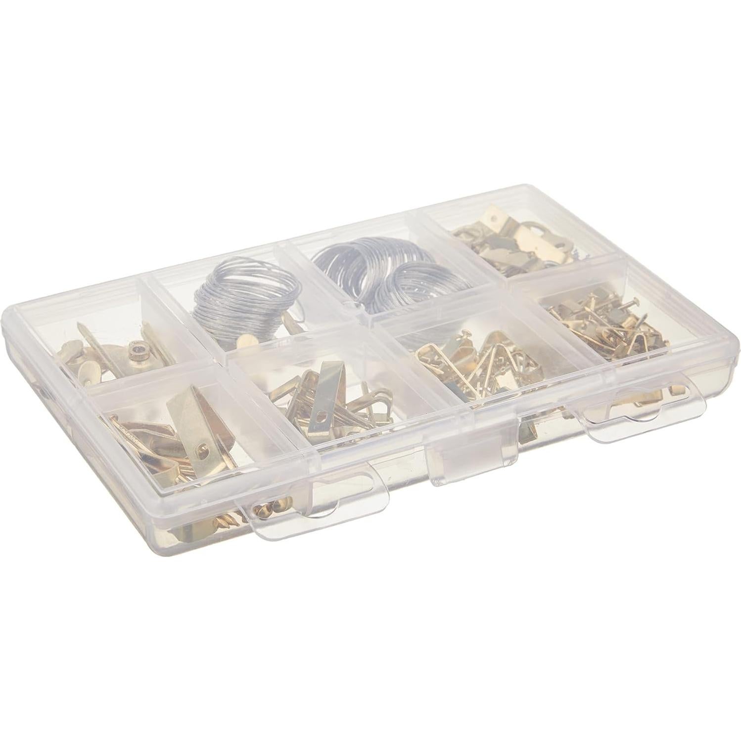 Kit de Colgar Cuadros Amazon Basics 220 Piezas Acero 54.4kg