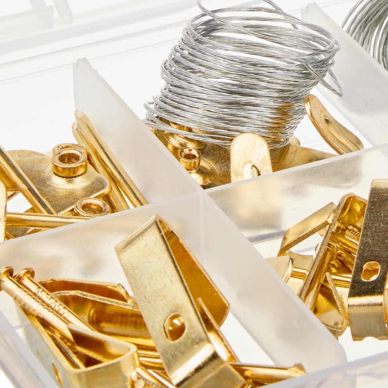 Kit de Colgar Cuadros Amazon Basics 220 Piezas Acero 54.4kg