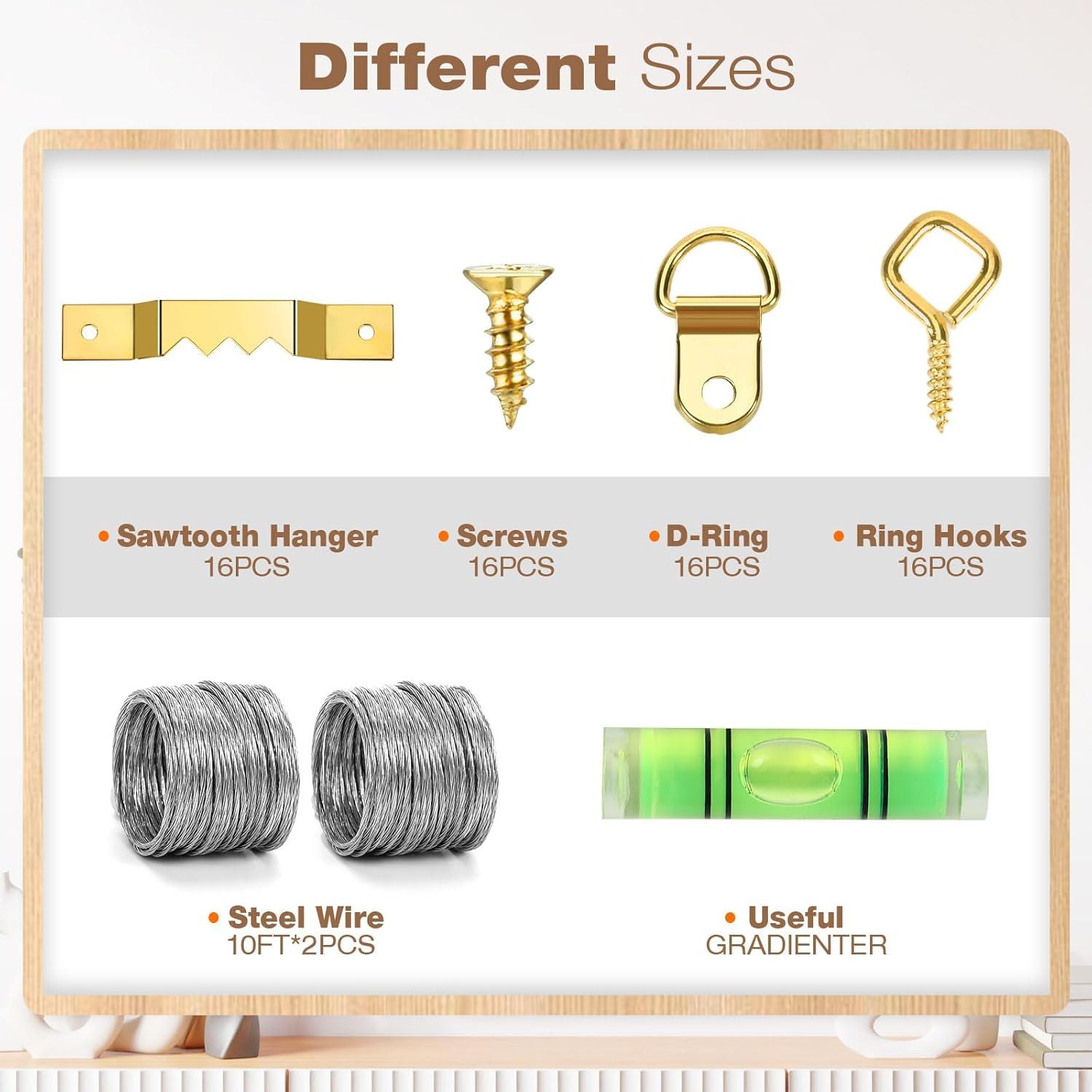 Kit de Colgado de Imágenes Lmutexyi 322 Piezas con Ganchos y Clavos