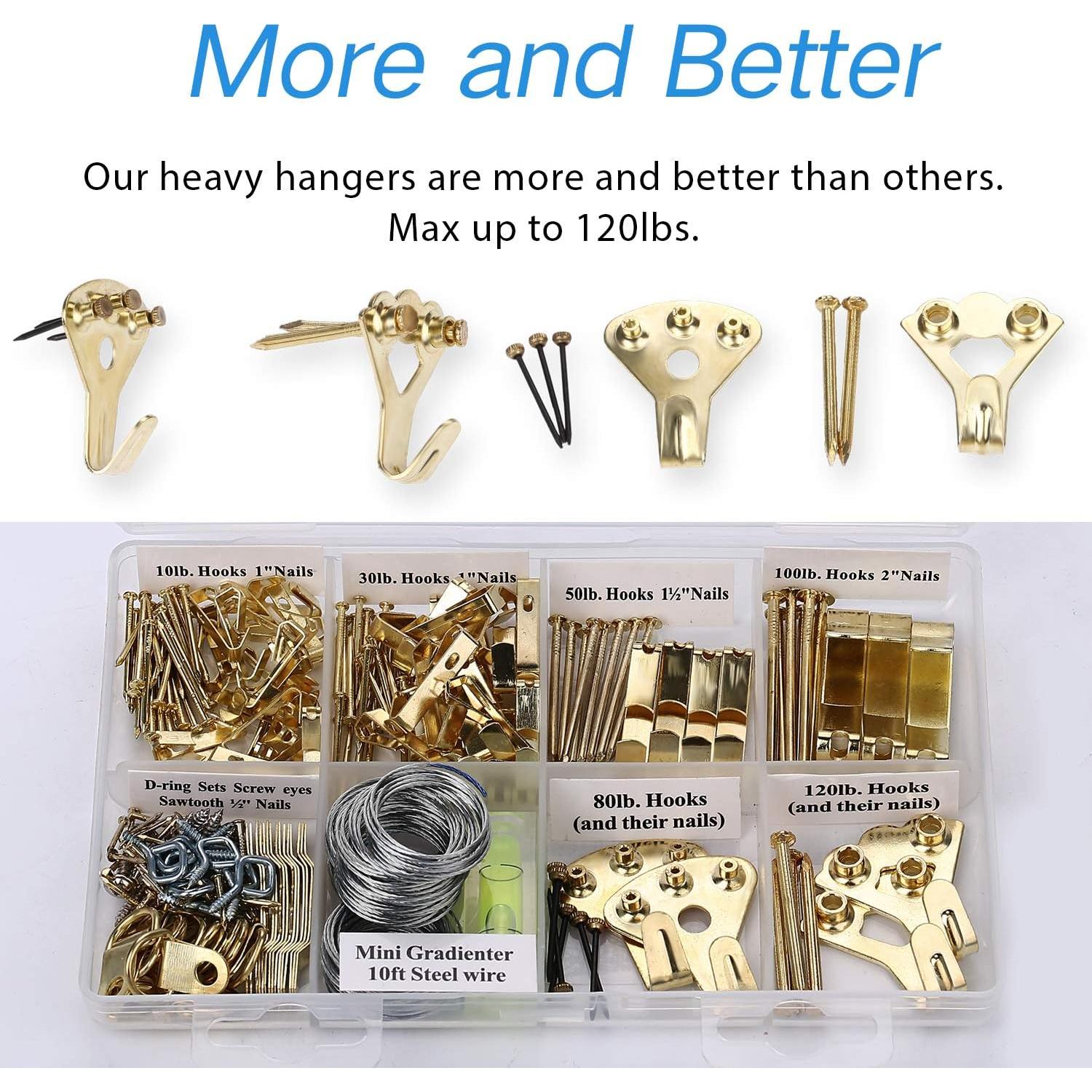 Kit de Ganchos para Cuadros Stepcool 225 Piezas Alta Resistencia