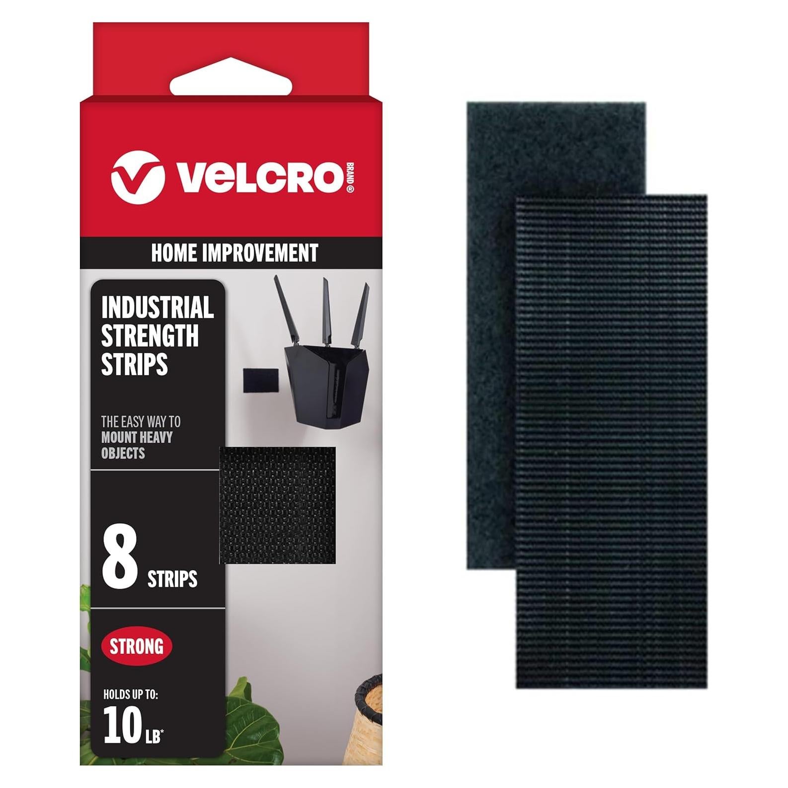 Cinta Adhesiva VELCRO Alta Resistencia 10.16x5.08 cm Negra