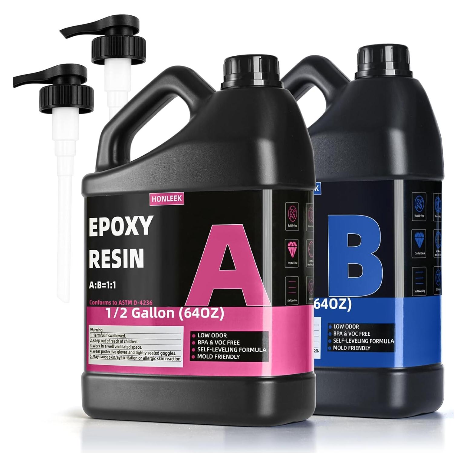 Kit de Resina Epóxica Cristalina 1 Galón Honleek - Sin Burbujas