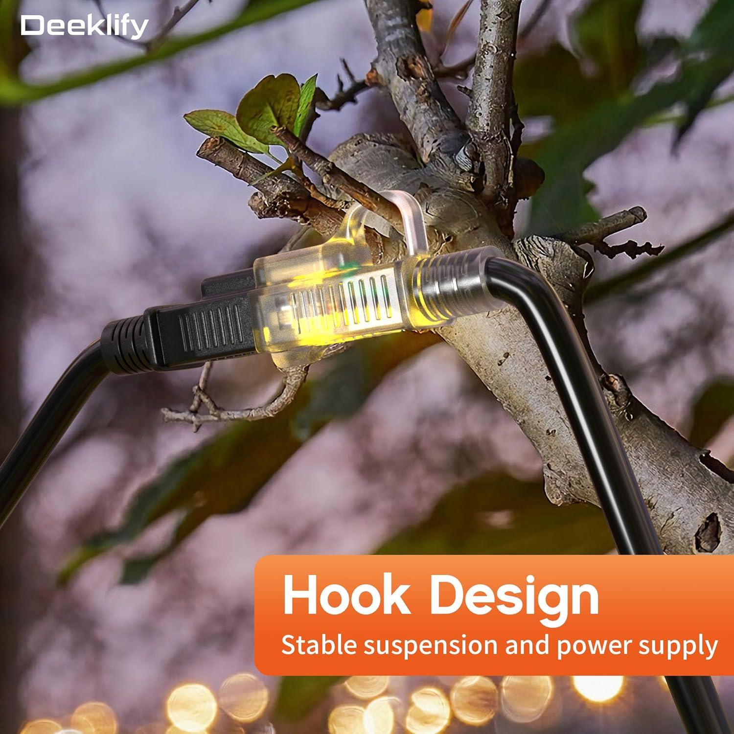 Cable de Extensión Exterior 12 Gauge 50FT Deeklify Resistente al Agua