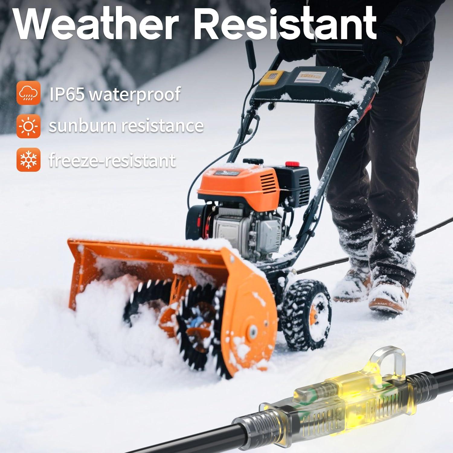 Cable de Extensión Exterior 12 Gauge 50FT Deeklify Resistente al Agua