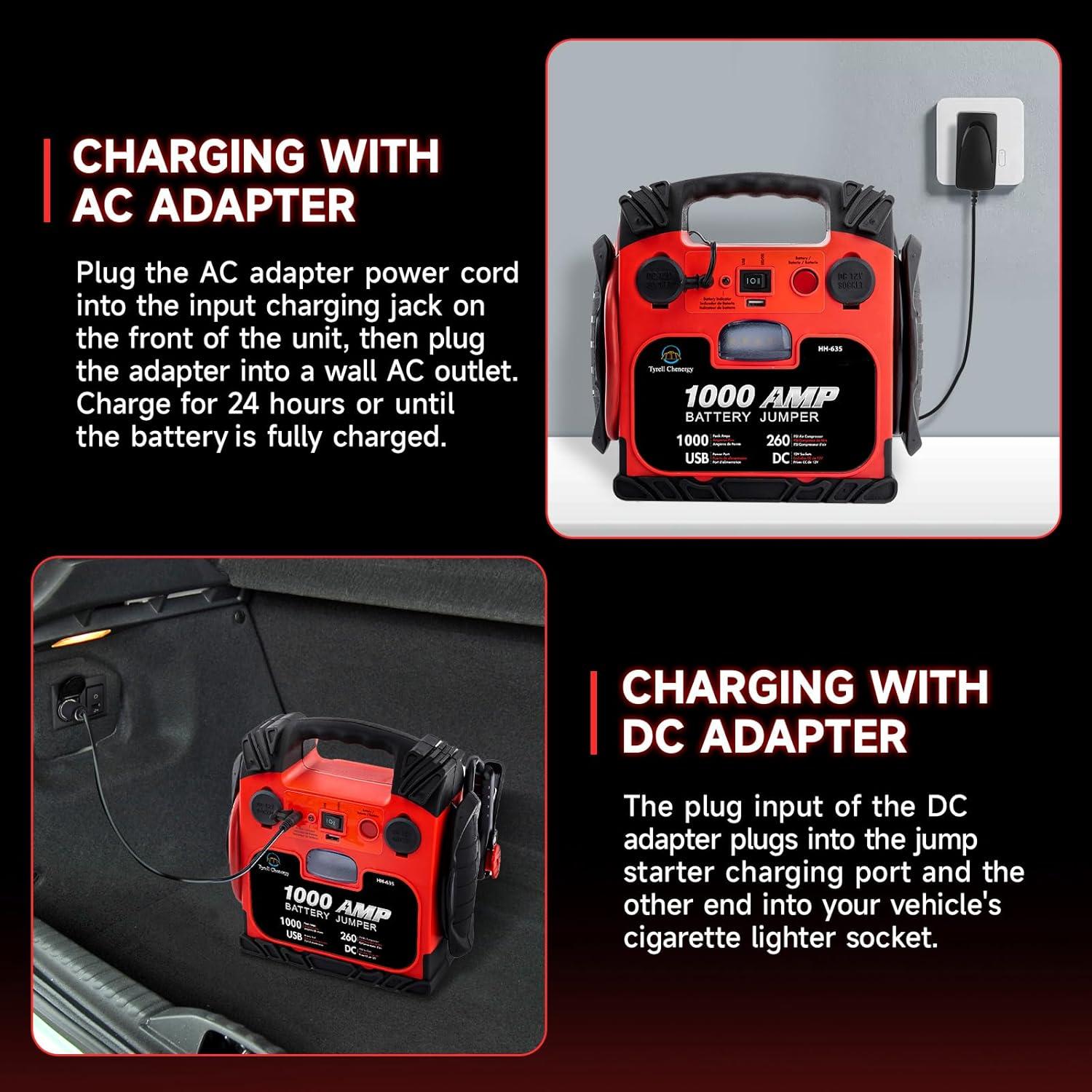 Arrancador de batería Tyrell Chenergy HH635 1000A 260 PSI