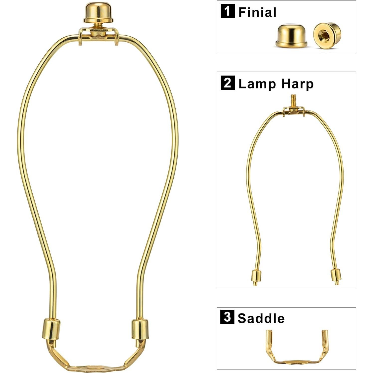 Soporte de lámpara de latón pulido Qc 20.32 cm - 2 piezas