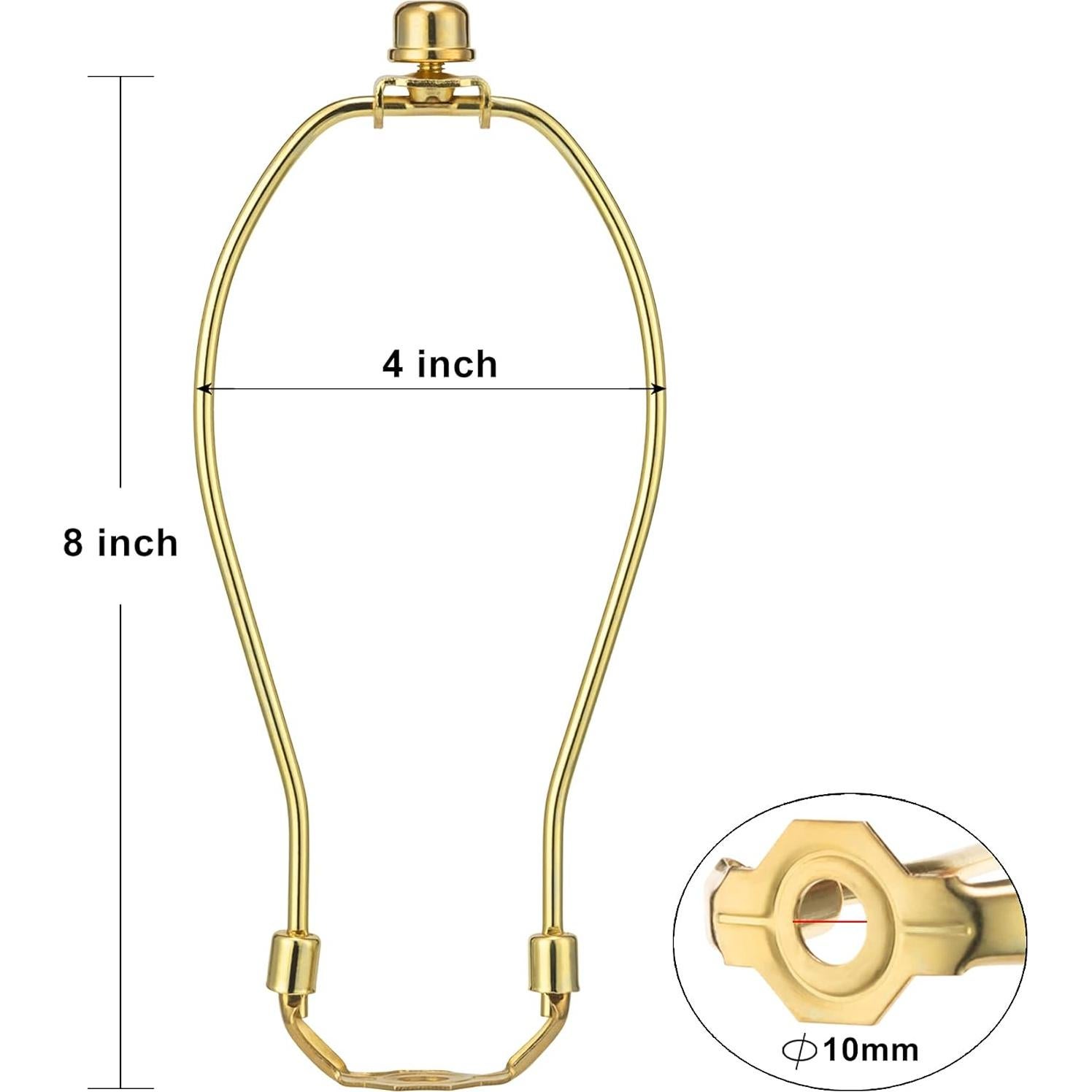 Soporte de lámpara de latón pulido Qc 20.32 cm - 2 piezas