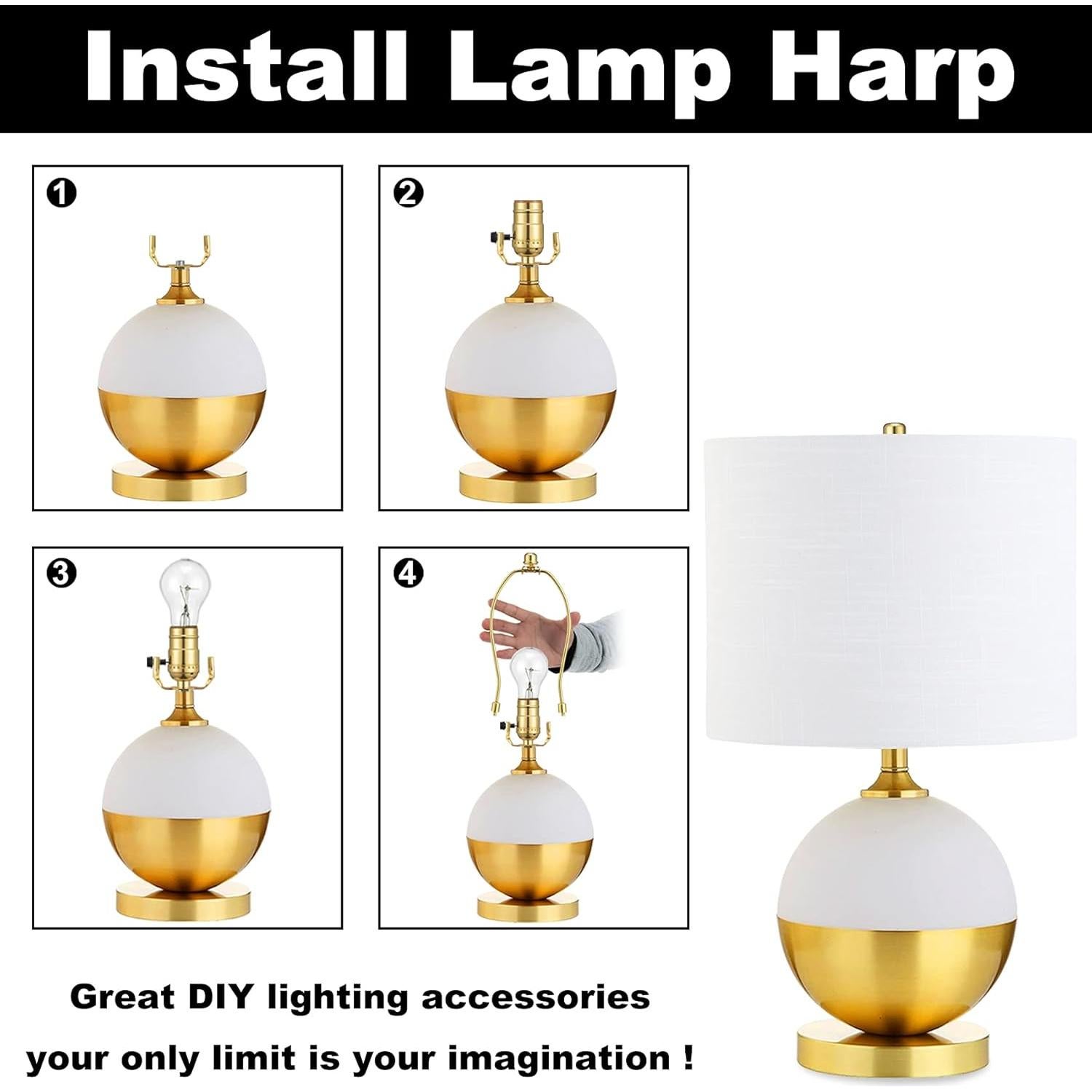 Soporte de lámpara de latón pulido Qc 20.32 cm - 2 piezas