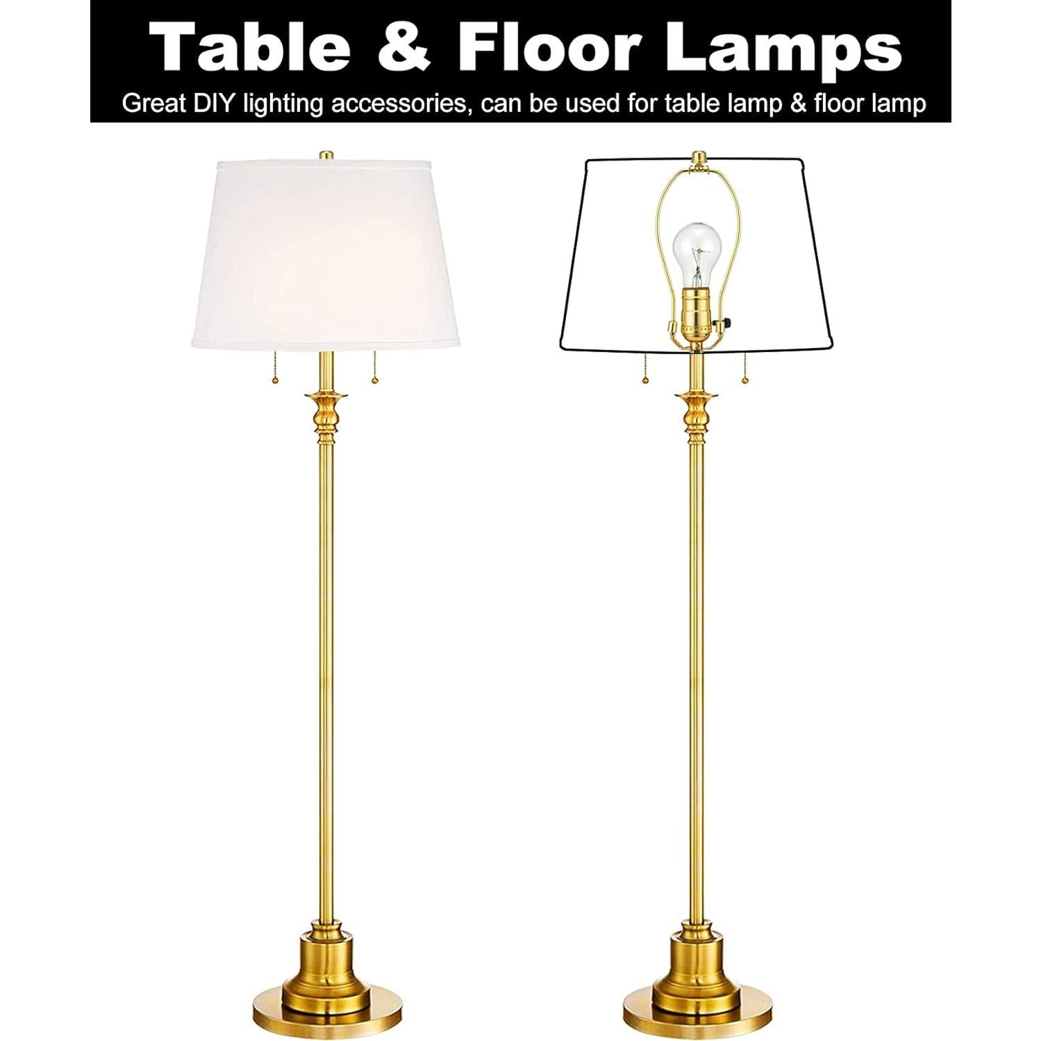 Soporte de lámpara de latón pulido Qc 20.32 cm - 2 piezas