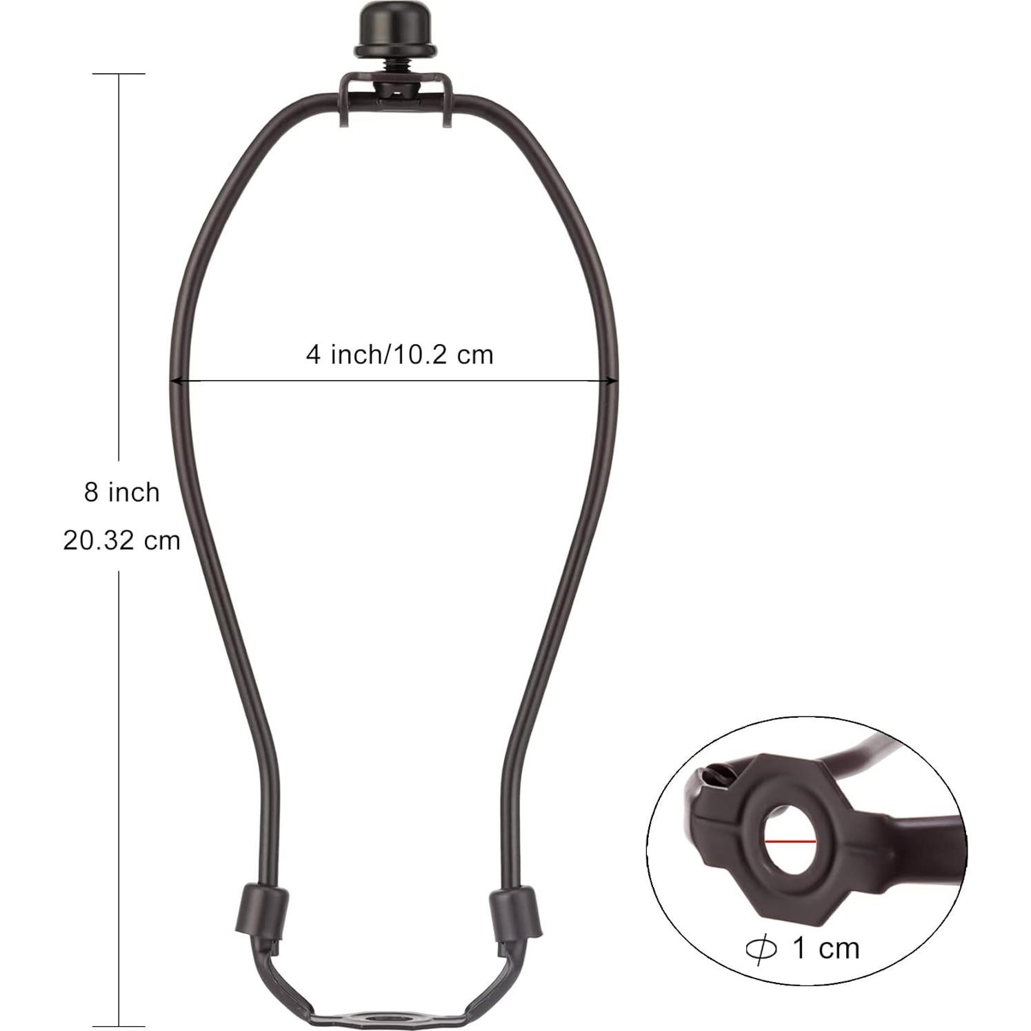 Soporte de Pantalla de Lámpara Qc 20.32 cm Bronce 2 Piezas